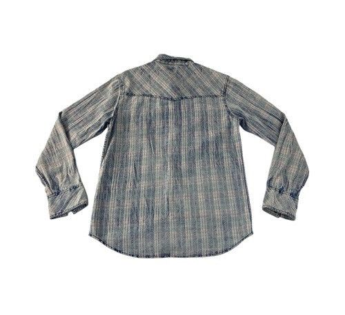 In The Attic 90s In The Attic Faded Plaid Checked Denim Button Up Shirt Size L / US 10 / IT 46 - 3 Thumbnail