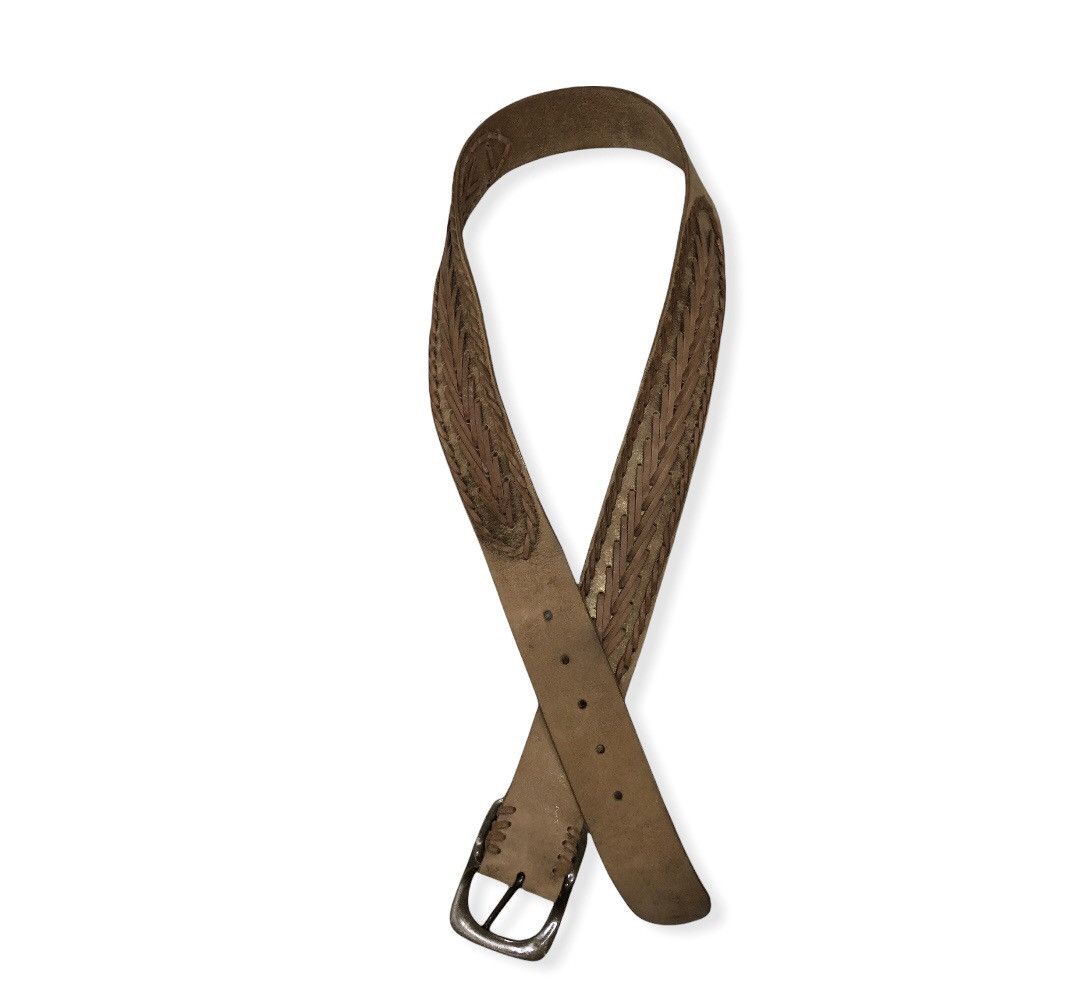 Calvin Klein × Leather × Other Vintage Calvin Klein American Native Leather Buckle Belts Size ONE SIZE - 7 Thumbnail