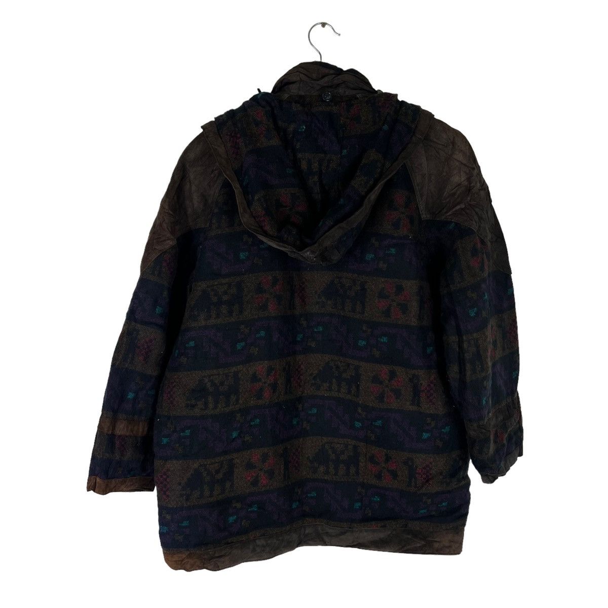 Japanese Brand VINTAGE SUEDE LEATHER JACKET WINDARMOR NAVAJO DESIGN Size US L / EU 52-54 / 3 - 9 Thumbnail