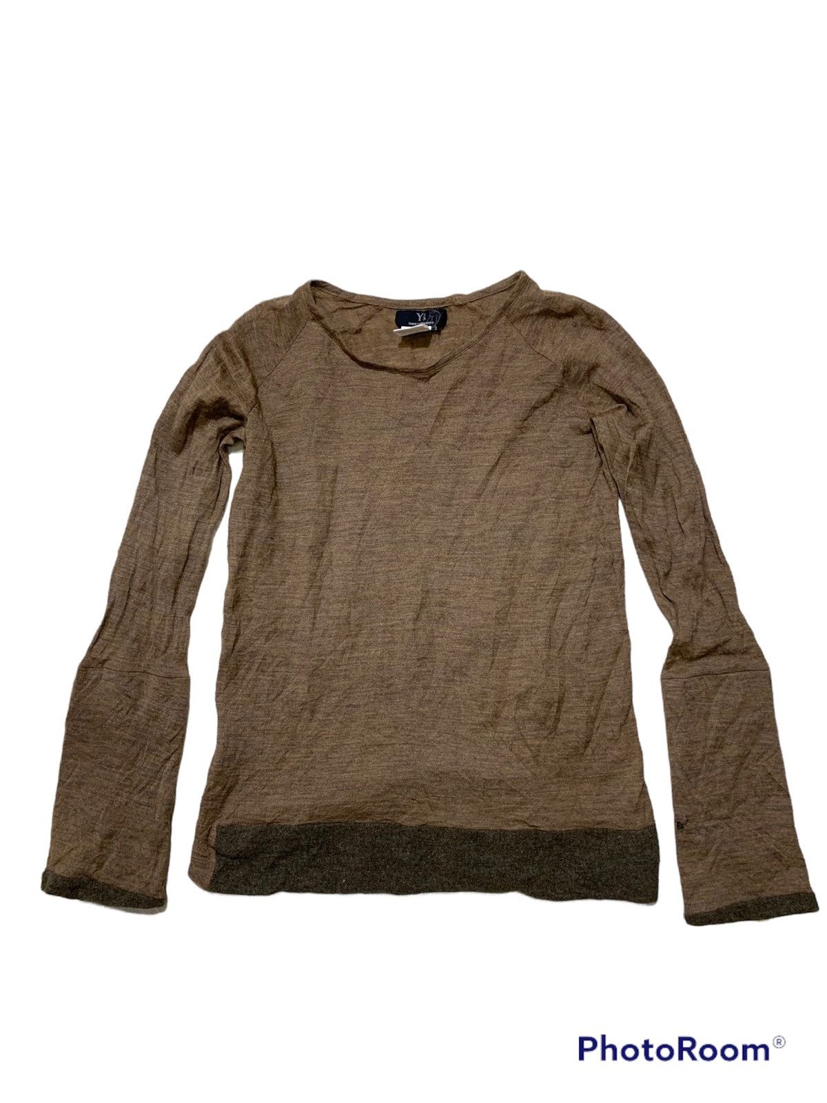 image of Steal Y's Yohji Yamamoto Longsleeve Shirt in Brown, Men's (Size Small)