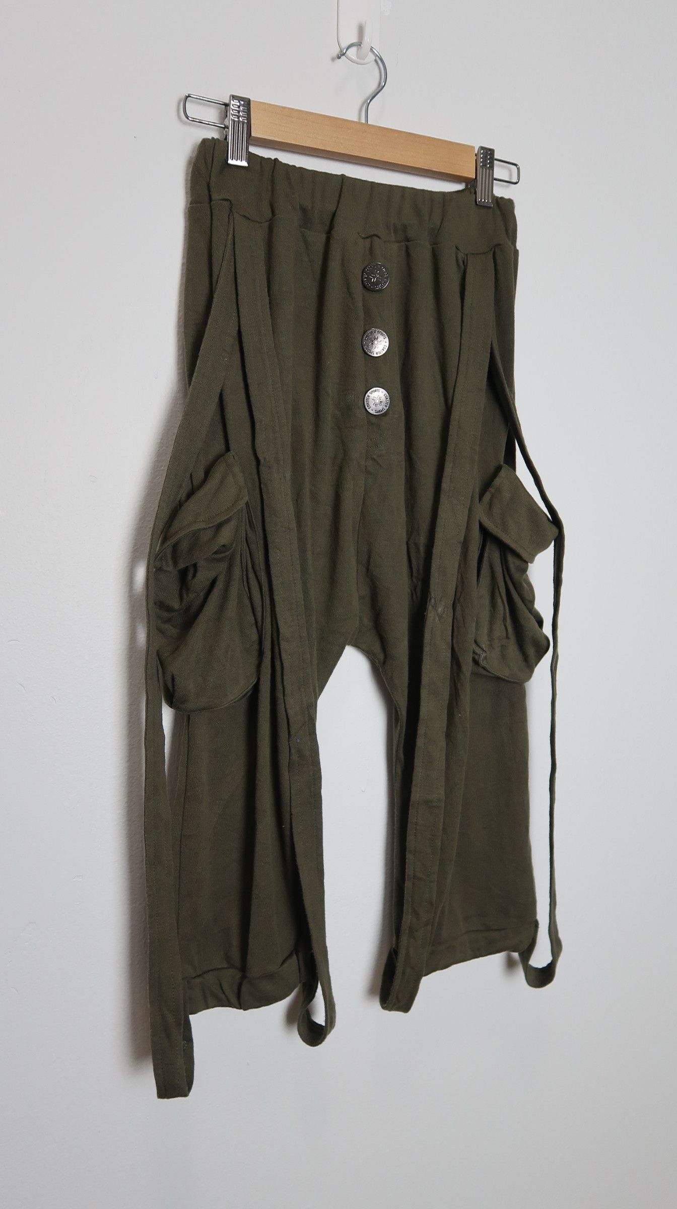 Japanese Brand Lazy Daisy 3rd Quarter Bondage Cargo Sweatpants Pants Size 26" / US 2 / IT 38 - 4 Thumbnail