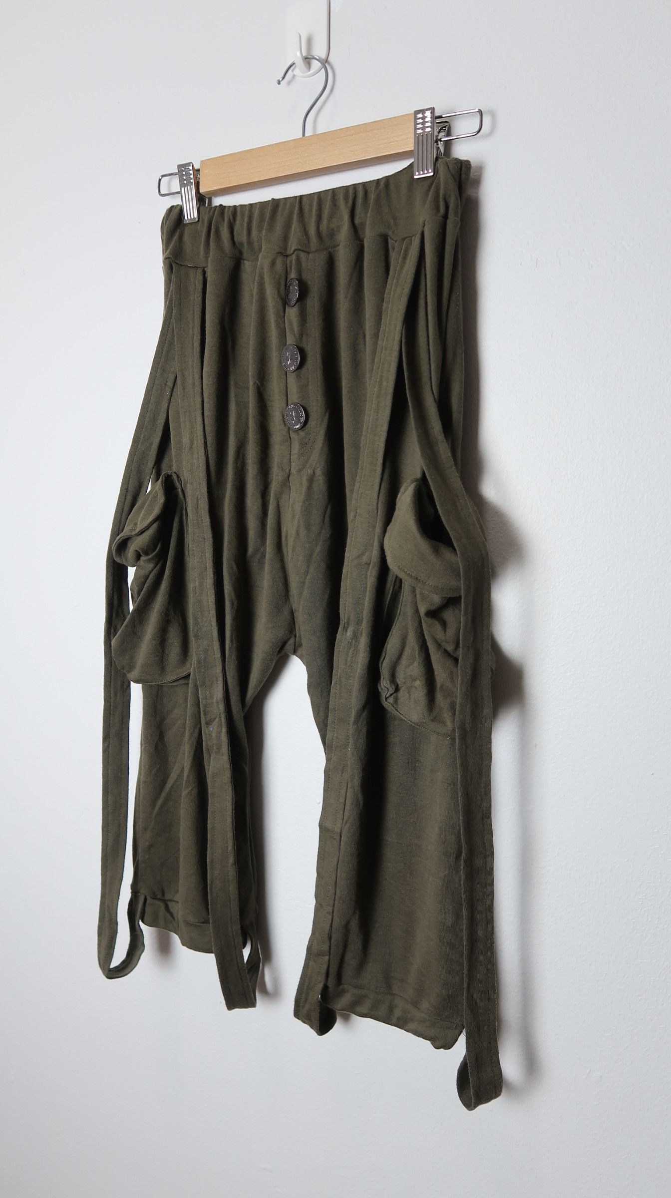 Japanese Brand Lazy Daisy 3rd Quarter Bondage Cargo Sweatpants Pants Size 26" / US 2 / IT 38 - 3 Thumbnail