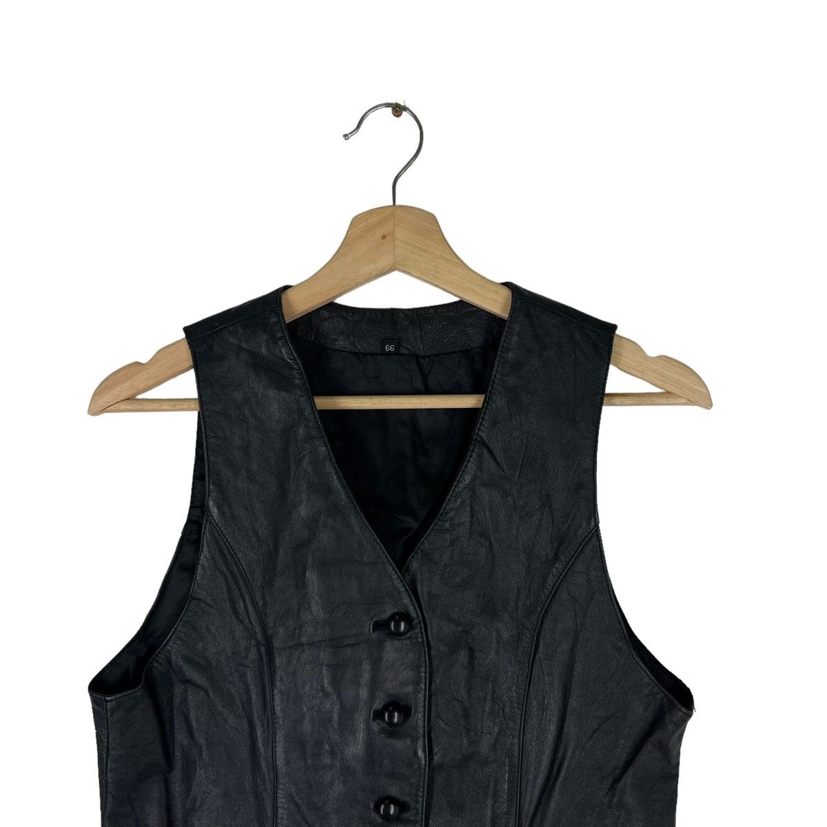 Japanese Brand VINTAGE VEST LEATHER PATCHWORK ISSEY MIYAKE STYLE Size US S / EU 44-46 / 1 - 3 Thumbnail