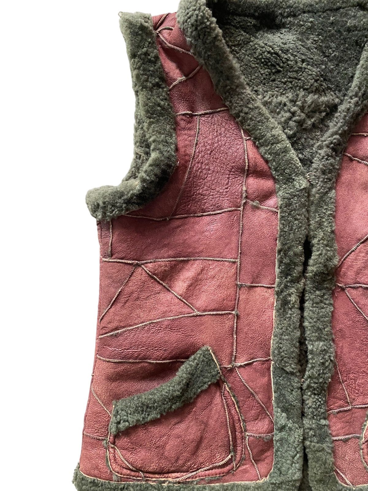 Designer × Vintage Vintage Korean patchwork Suede vest fur design rare Size US L / EU 52-54 / 3 - 4 Thumbnail