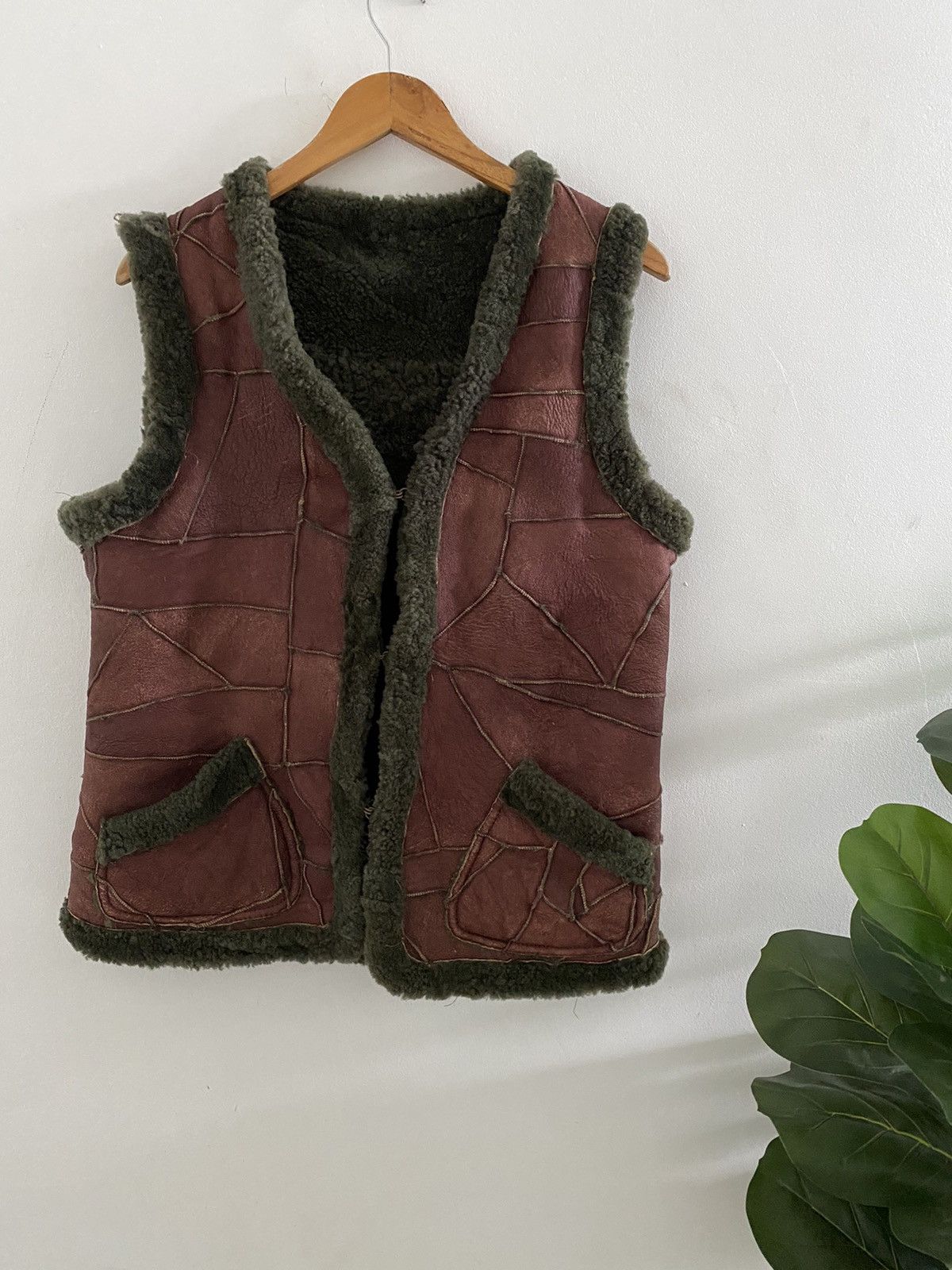 Designer × Vintage Vintage Korean patchwork Suede vest fur design rare Size US L / EU 52-54 / 3 - 13 Thumbnail
