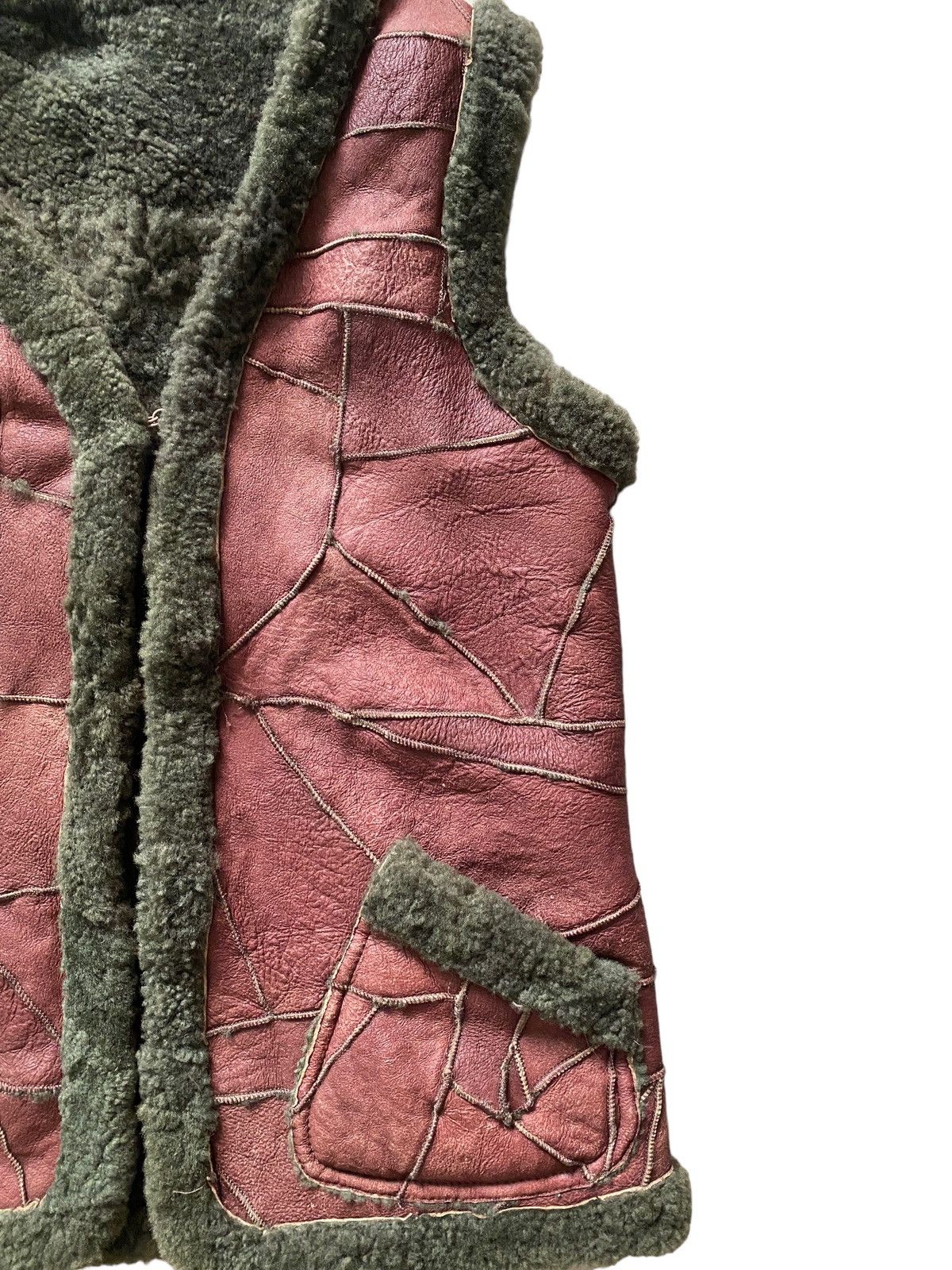 Designer × Vintage Vintage Korean patchwork Suede vest fur design rare Size US L / EU 52-54 / 3 - 3 Thumbnail