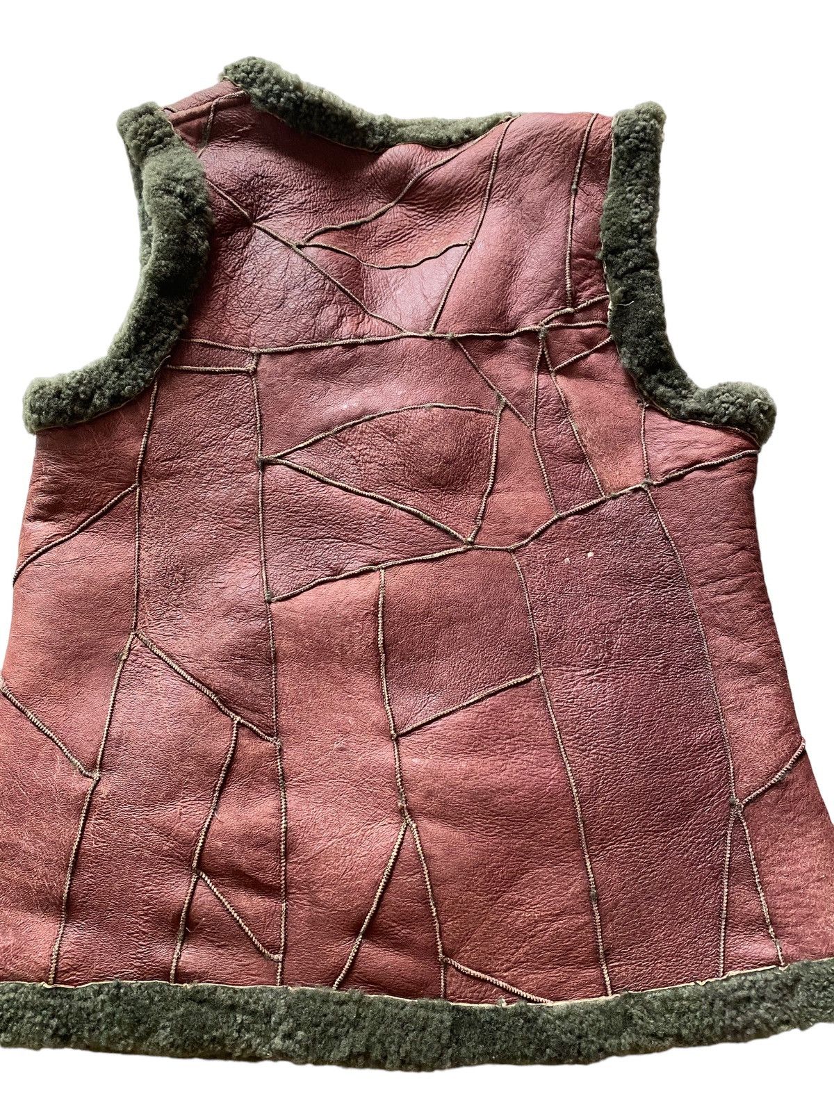 Designer × Vintage Vintage Korean patchwork Suede vest fur design rare Size US L / EU 52-54 / 3 - 9 Thumbnail