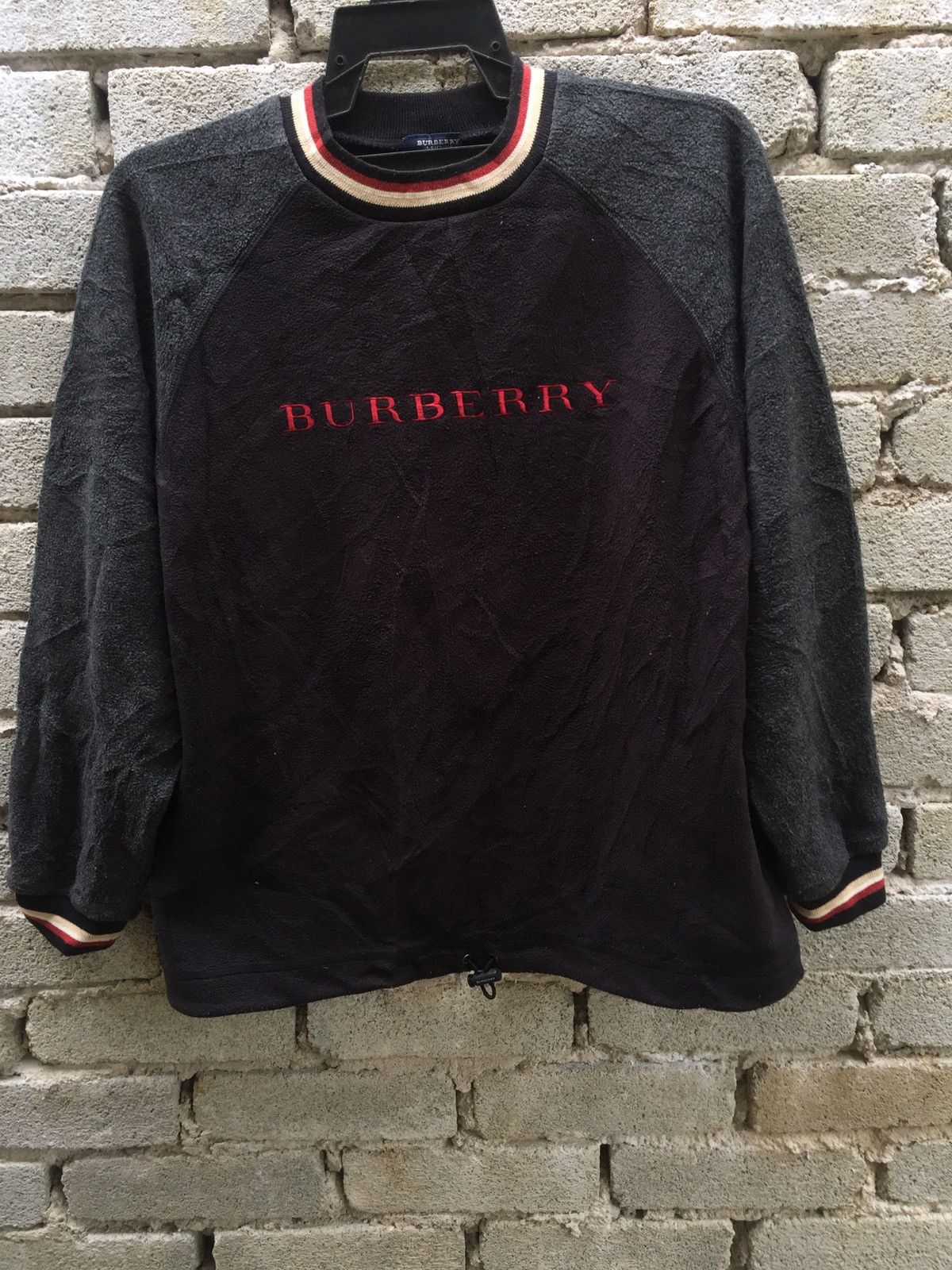 Burberry × Vintage Burberry Fleece Sweater Spellout Design Size US XS / EU 42 / 0 - 1 Thumbnail