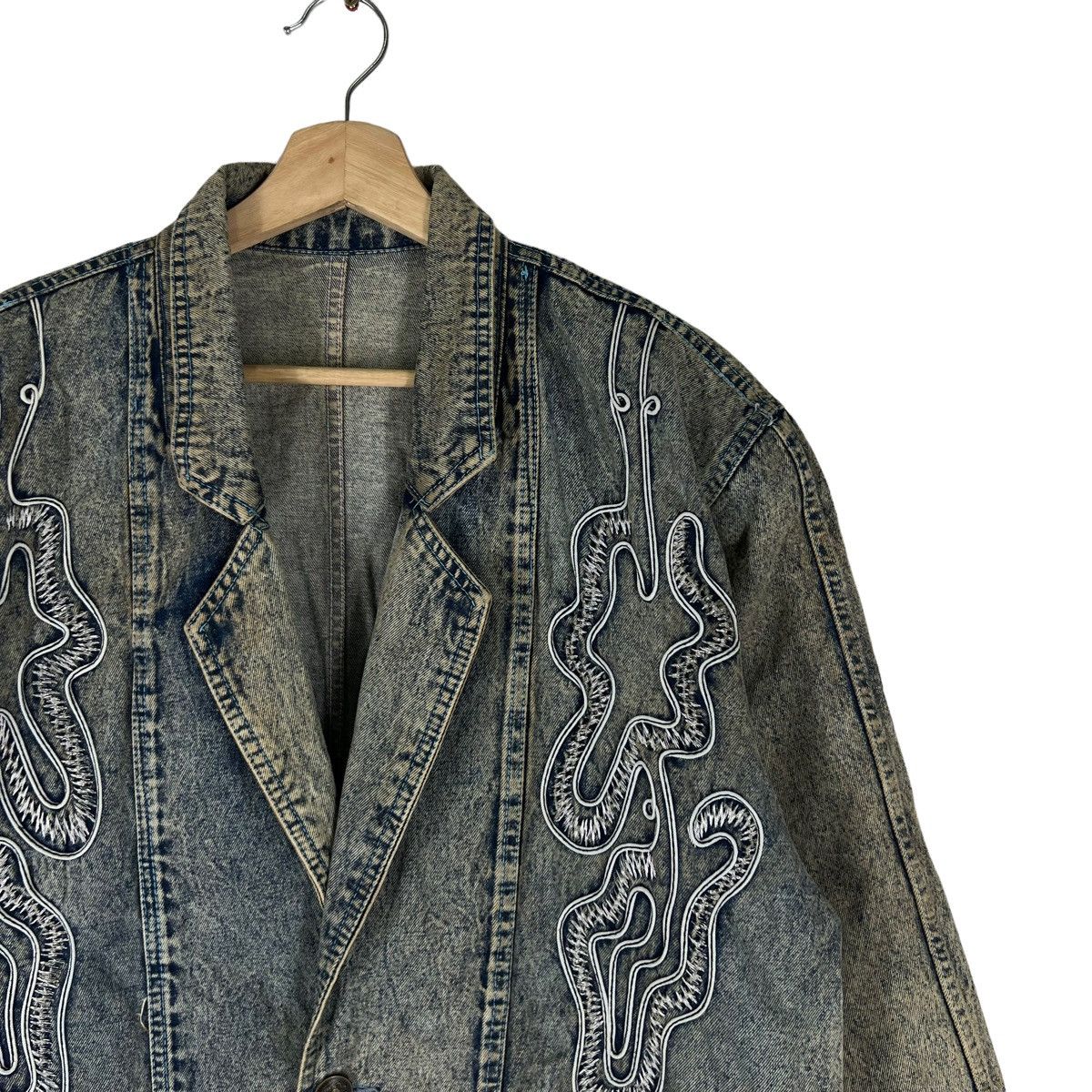 Japanese Brand VINTAGE INDIGO DENIM JACKET NAVAJO DESIGN KAPITAL STYLE Size US M / EU 48-50 / 2 - 3 Thumbnail