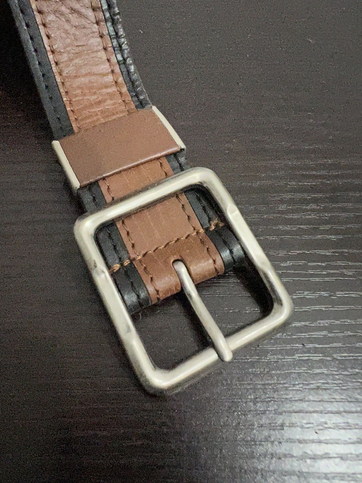 Edwin × Leather × Vintage Vintage Edwin Leather Buckle Belts Size ONE SIZE - 3 Thumbnail