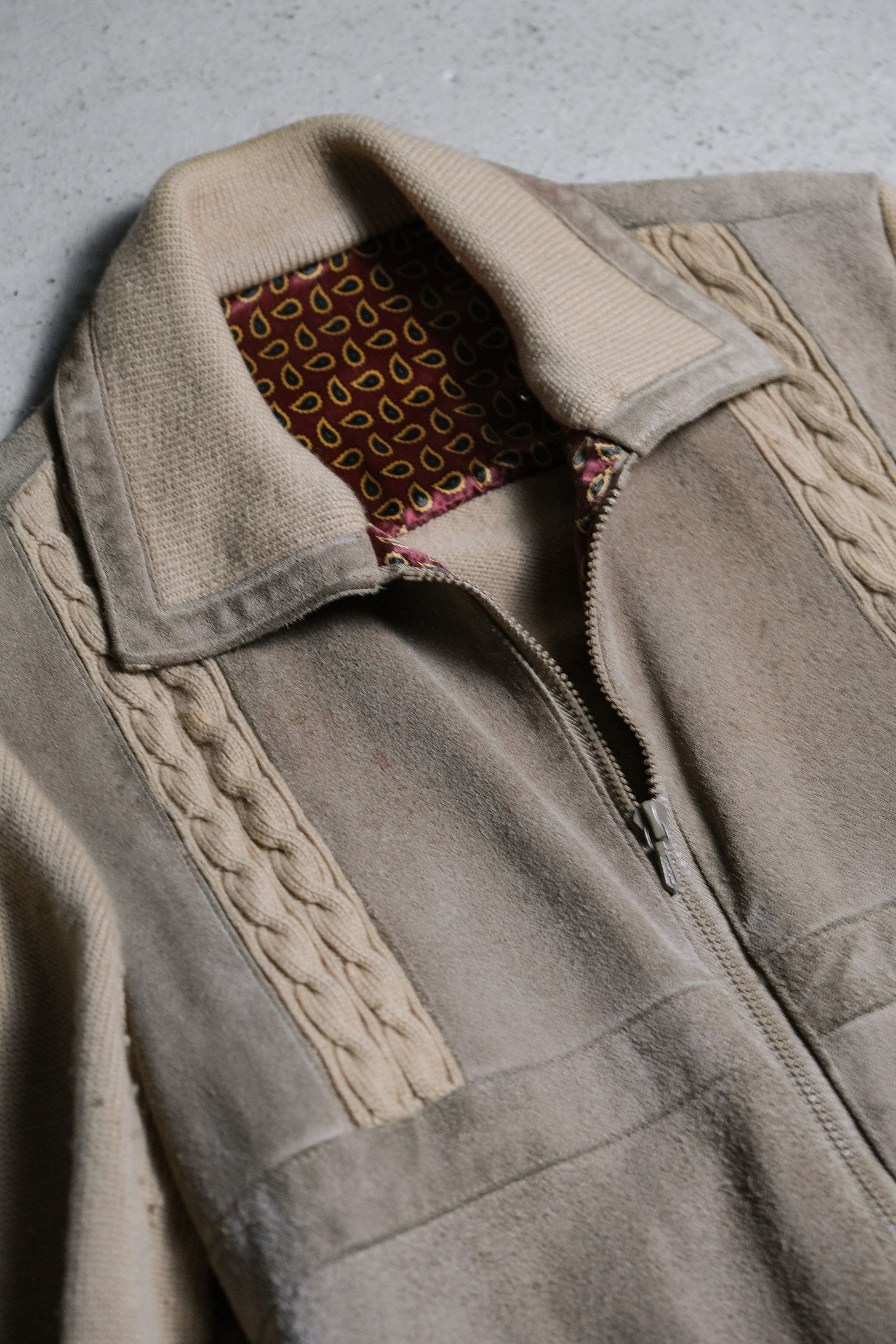 Number (N)ine Number (N)ine 03A/W Card Peroid Suede Learher Knit Jacket Size US M / EU 48-50 / 2 - 6 Thumbnail