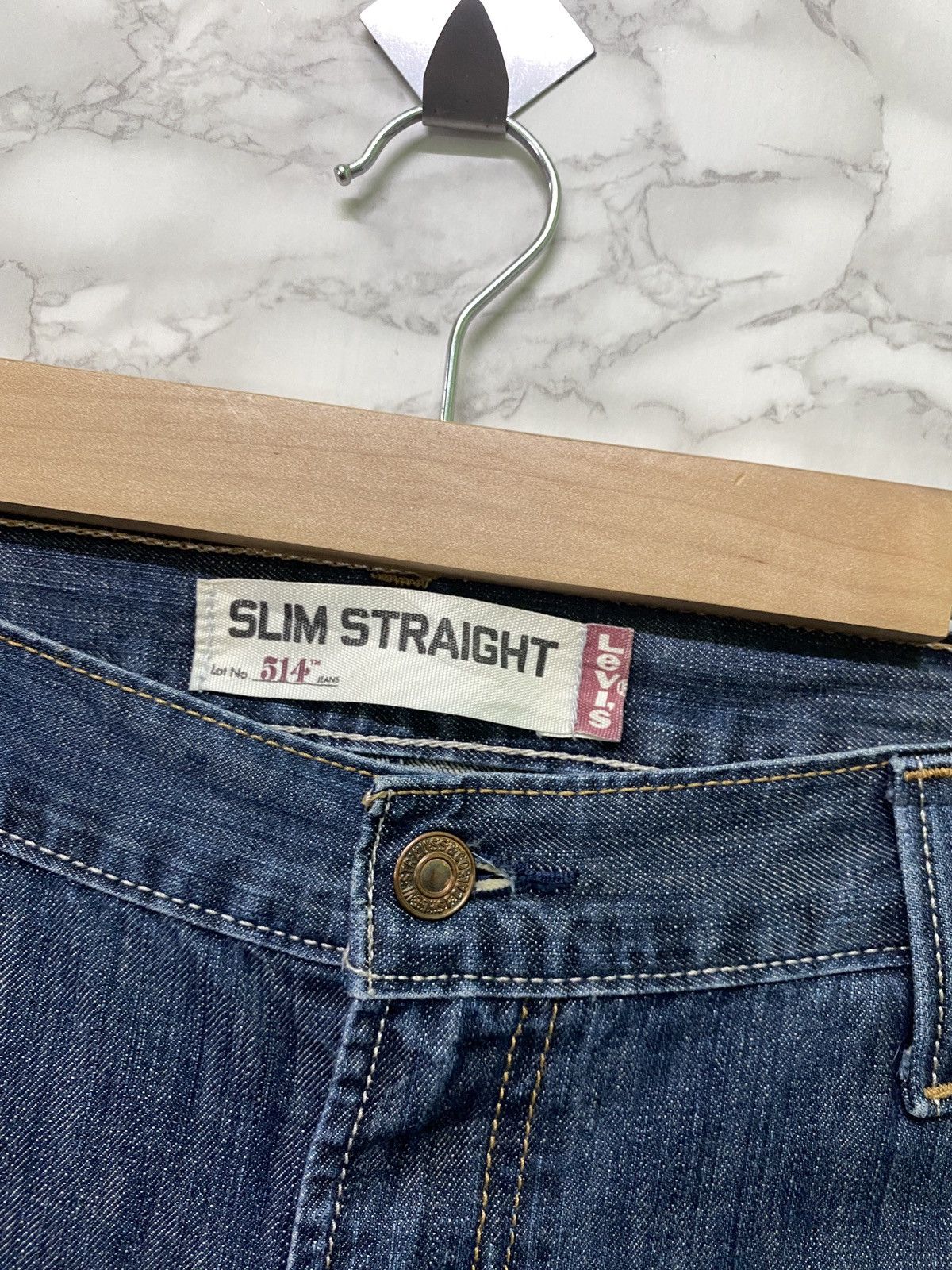 Levi's × Levi's Made & Crafted × Levi's Vintage Clothing LEVIS 514 Slim Straight Blue Denim-L53 Size US 36 / EU 52 - 9 Thumbnail