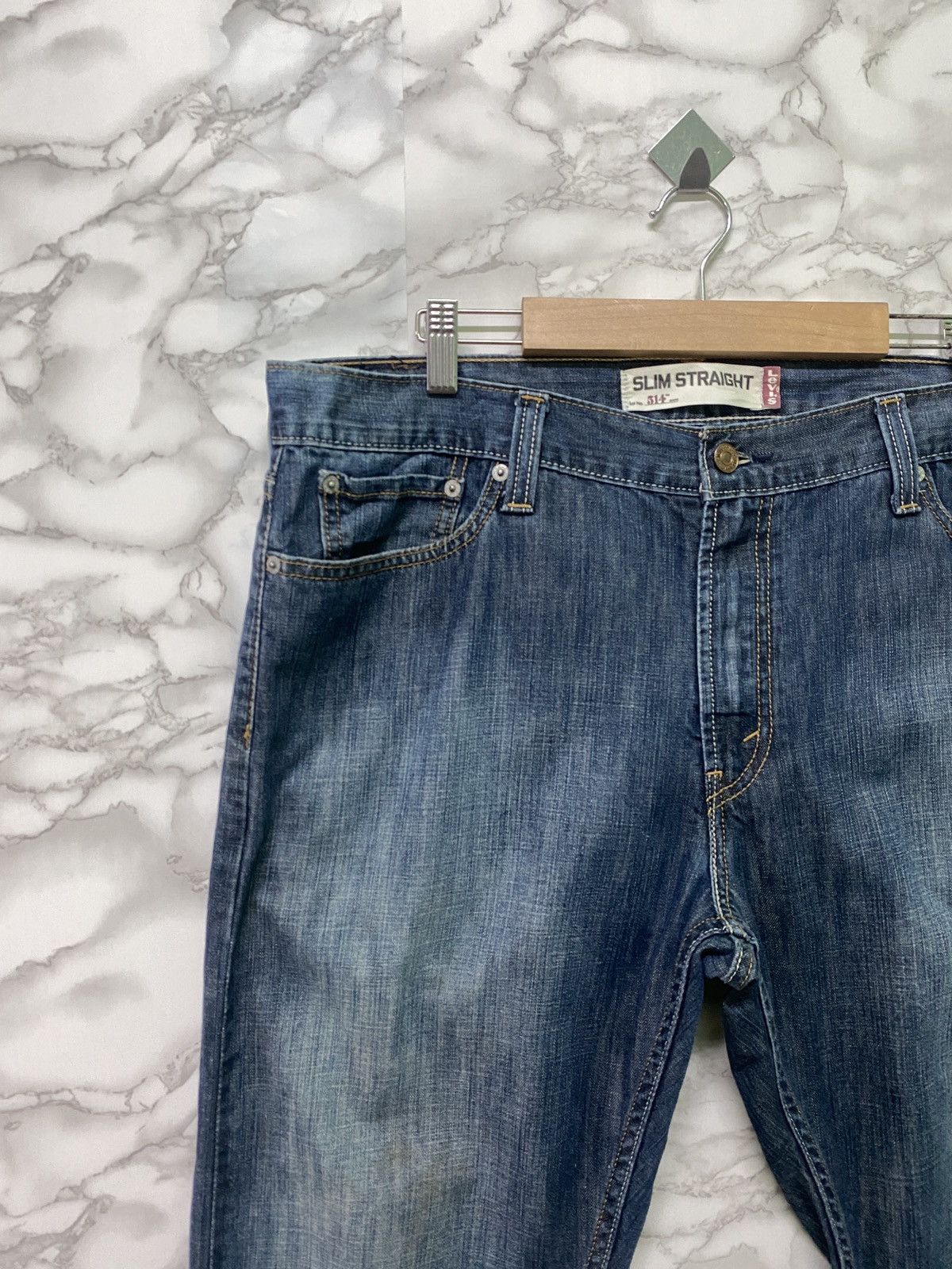 Levi's × Levi's Made & Crafted × Levi's Vintage Clothing LEVIS 514 Slim Straight Blue Denim-L53 Size US 36 / EU 52 - 4 Thumbnail