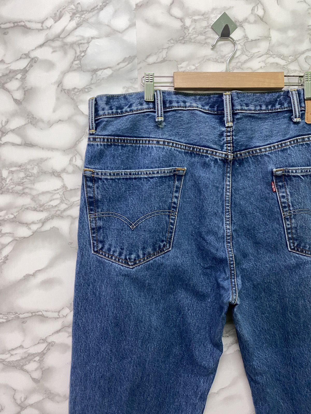 Levi's × Levi's Vintage Clothing × Vintage Levi's 550 Blue Denim Distressed Jeans - L9 Size US 40 / EU 56 - 12 Thumbnail