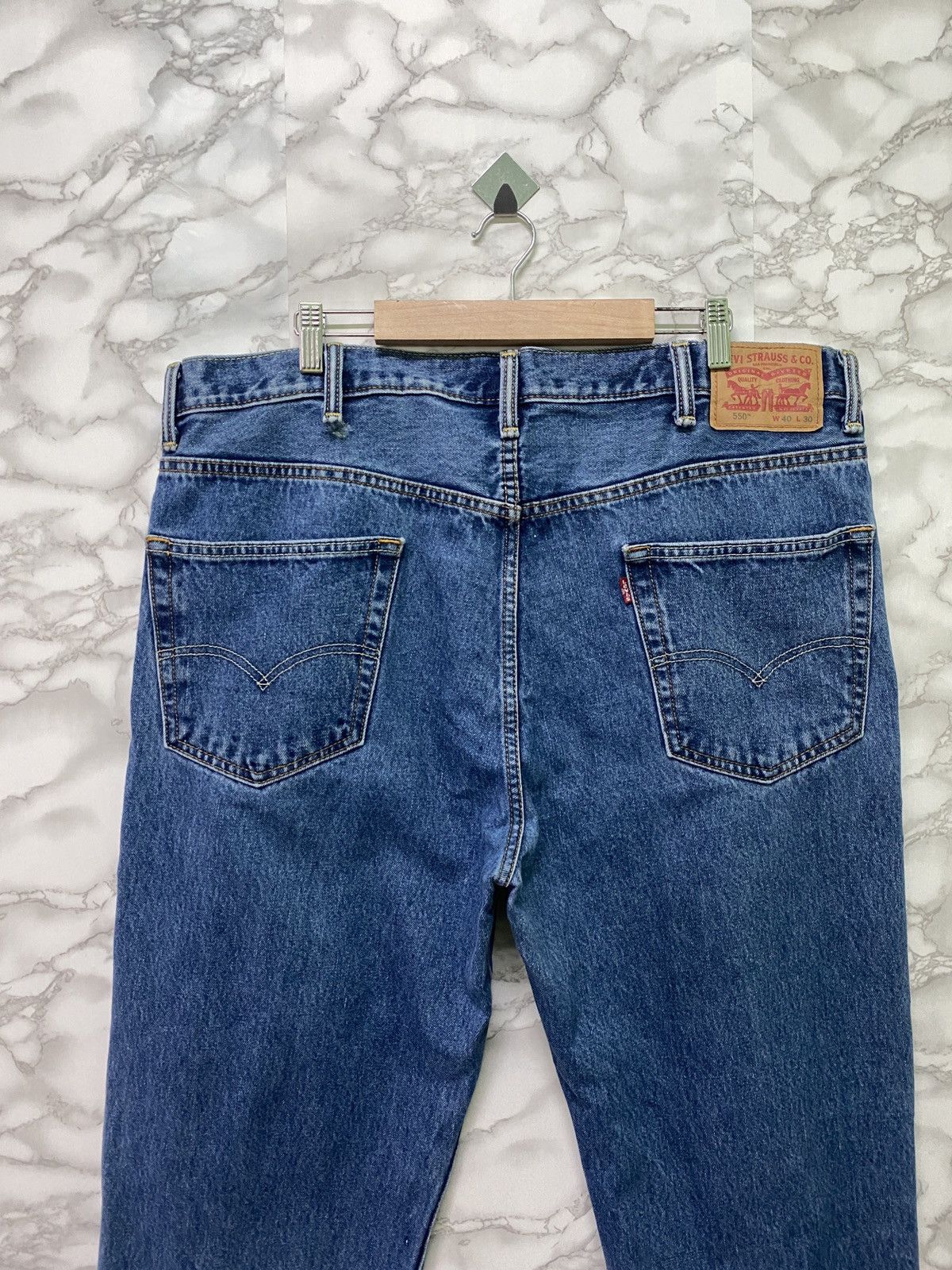 Levi's × Levi's Vintage Clothing × Vintage Levi's 550 Blue Denim Distressed Jeans - L9 Size US 40 / EU 56 - 11 Thumbnail