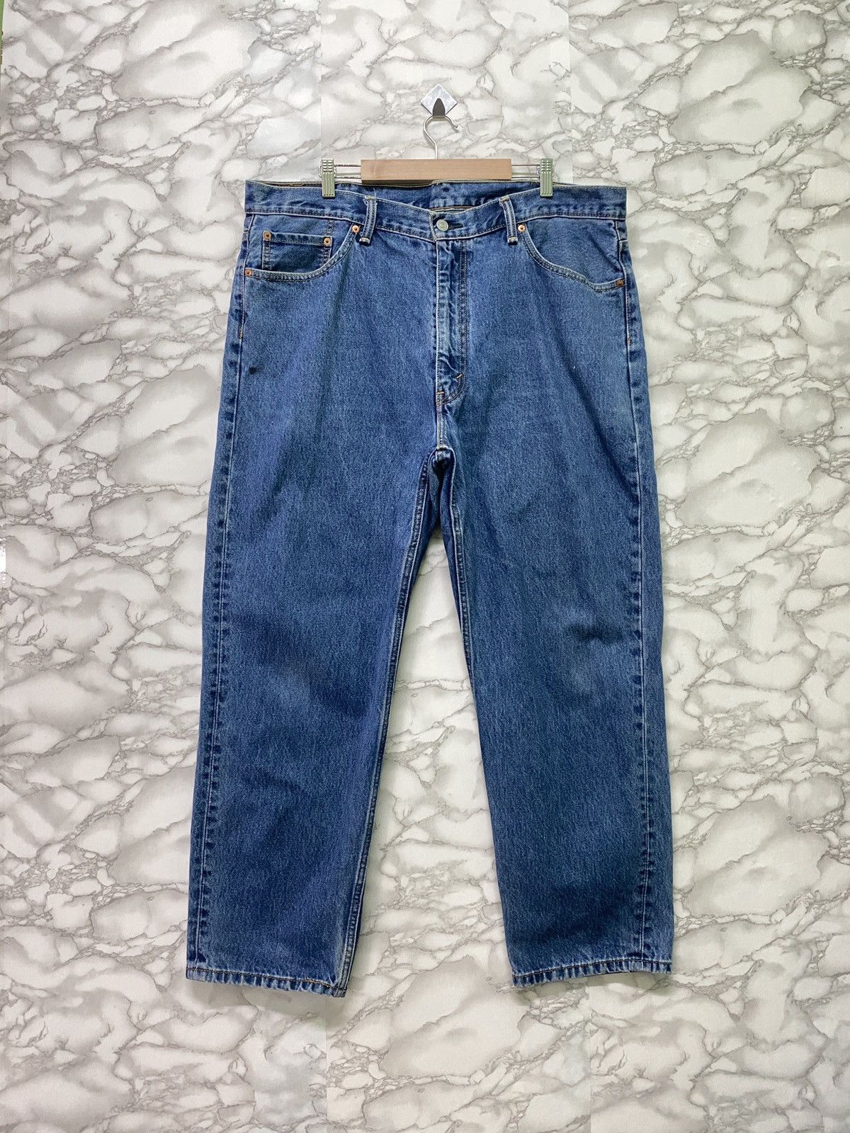 Image of Levis x Levis Vintage Clothing Levi's 550 Blue Denim Distressed Jeans - L9, Men's (Size 40)