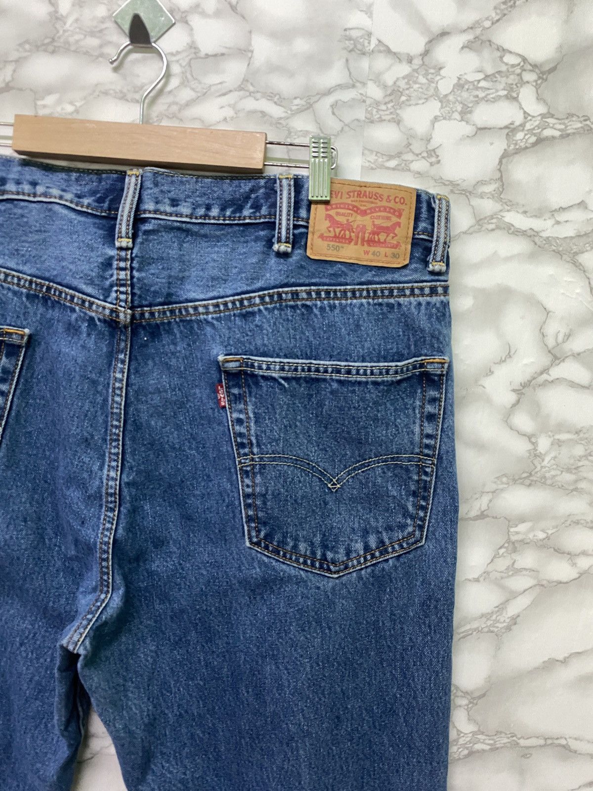 Levi's × Levi's Vintage Clothing × Vintage Levi's 550 Blue Denim Distressed Jeans - L9 Size US 40 / EU 56 - 13 Thumbnail