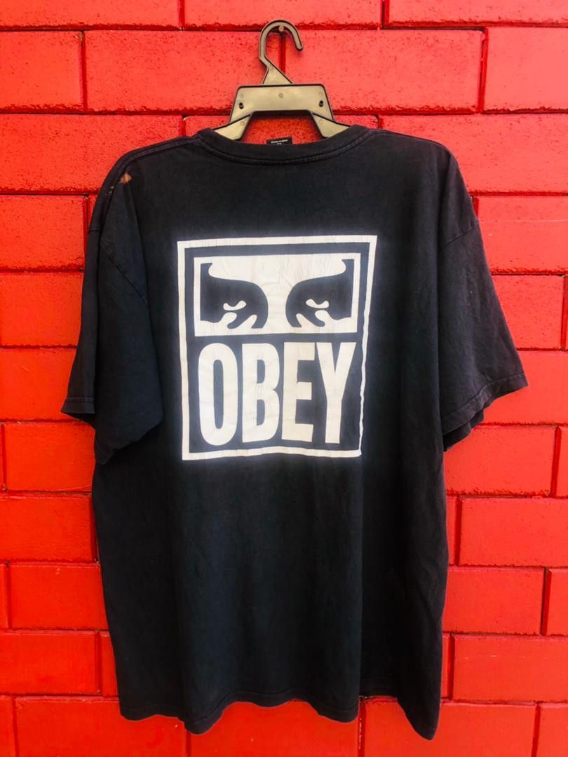 Japanese Brand × Obey × Vintage Vintage Obey Streetwear Designer Fashion Style Shirt Size US XL / EU 56 / 4 - 1 Thumbnail
