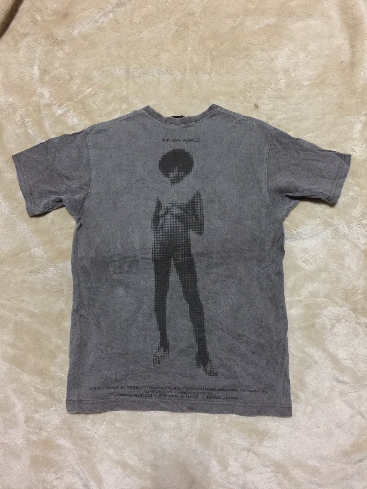 image of Rip Van Winkle Japan Rip Van Winkle Faded Black Vintage Tee, Men's (Size XS)