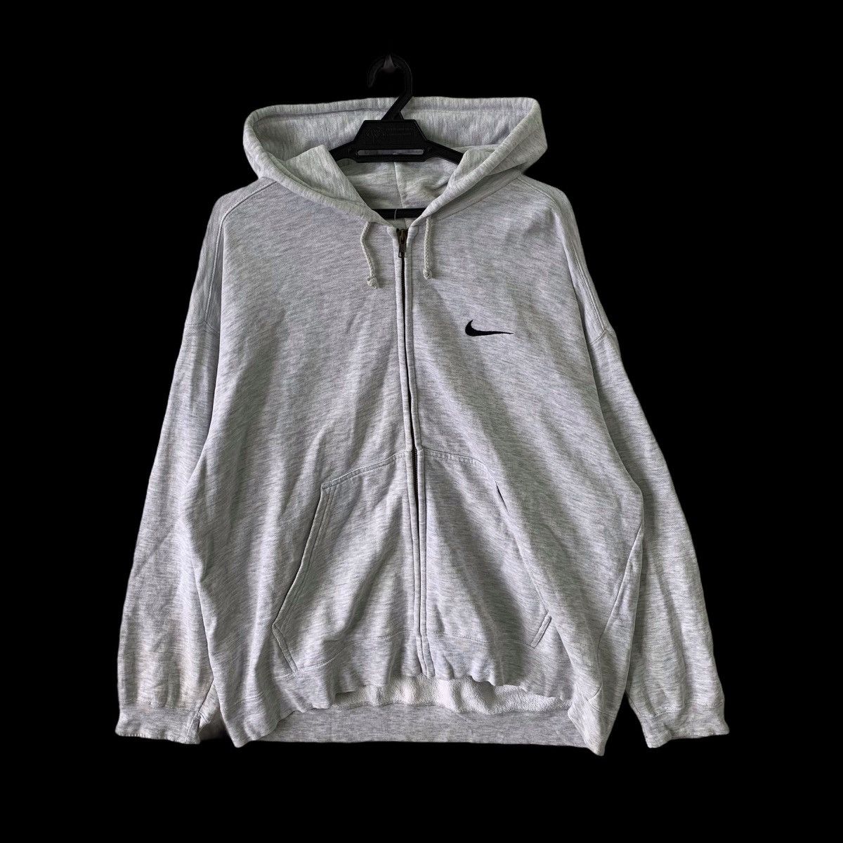 Nike × Vintage Vintage 90s Nike Swoosh Hoodie Sweatshirt Size US XL / EU 56 / 4 - 1 Thumbnail