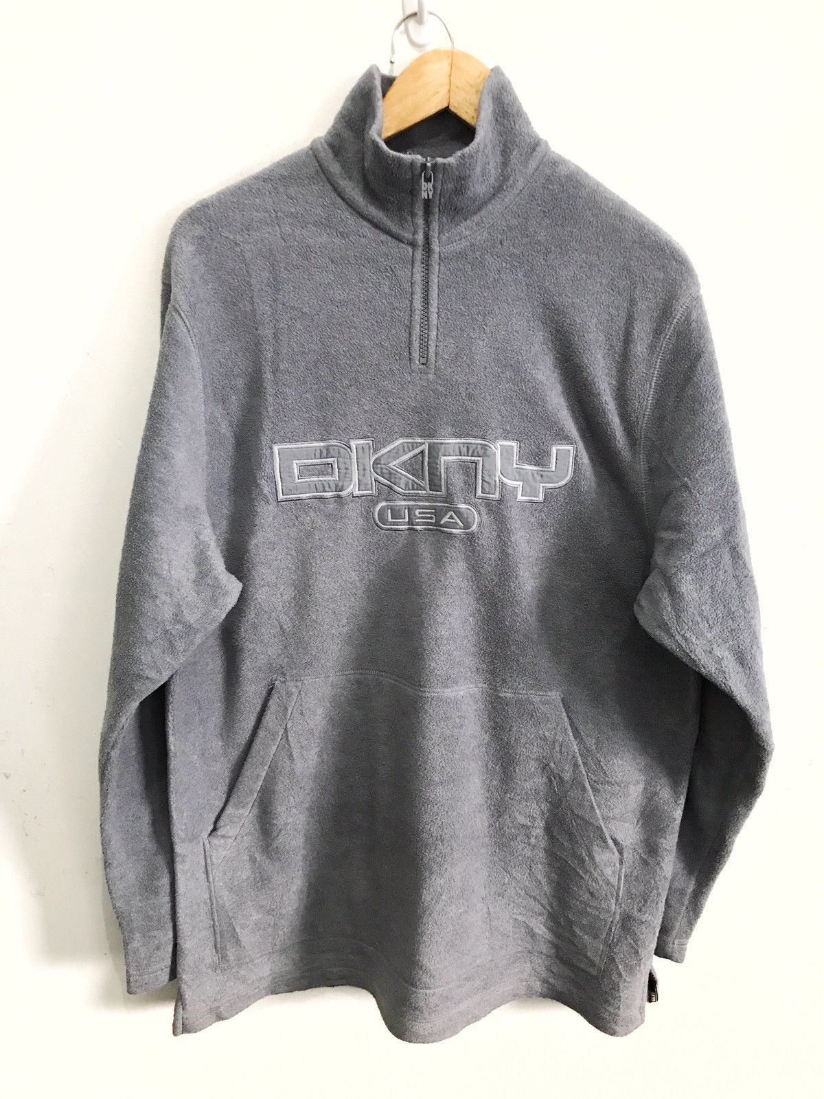 DKNY Spell Out Big Logo Fleece Jacket