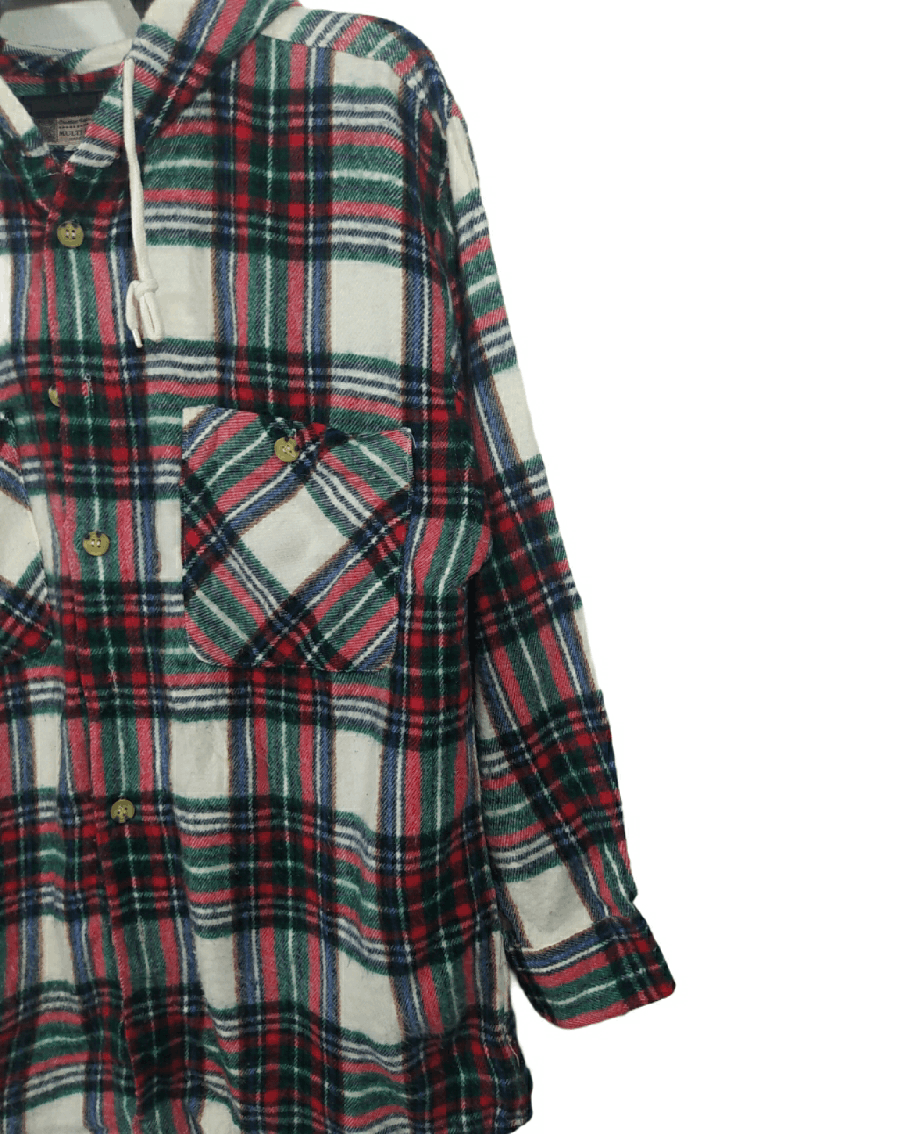 Flannel × Japanese Brand × Vintage Japanese brand X Multi made Flannel Hoodie Size US M / EU 48-50 / 2 - 3 Thumbnail