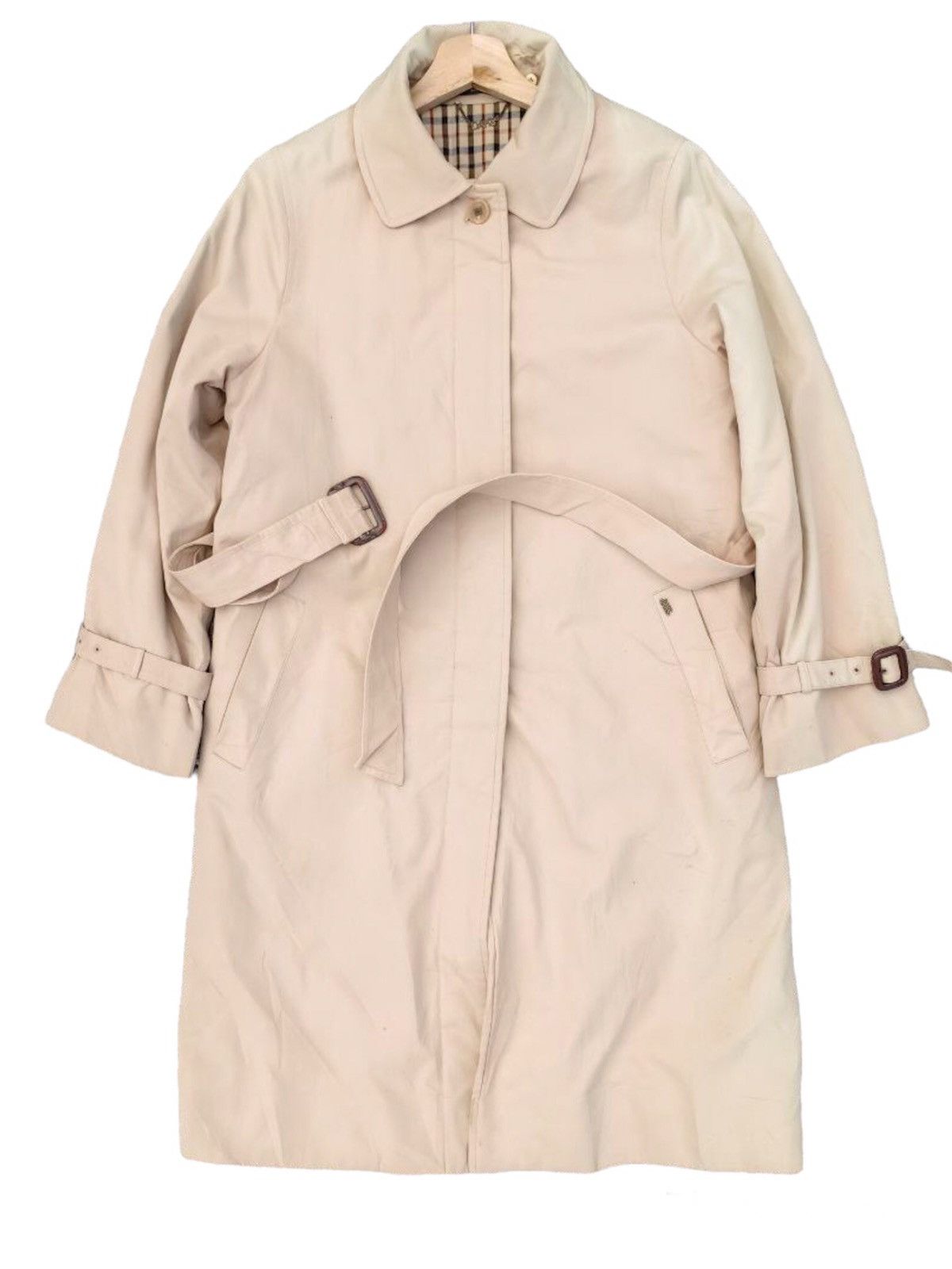 image of Daks London Trench Coat in Beige, Men's (Size Medium)
