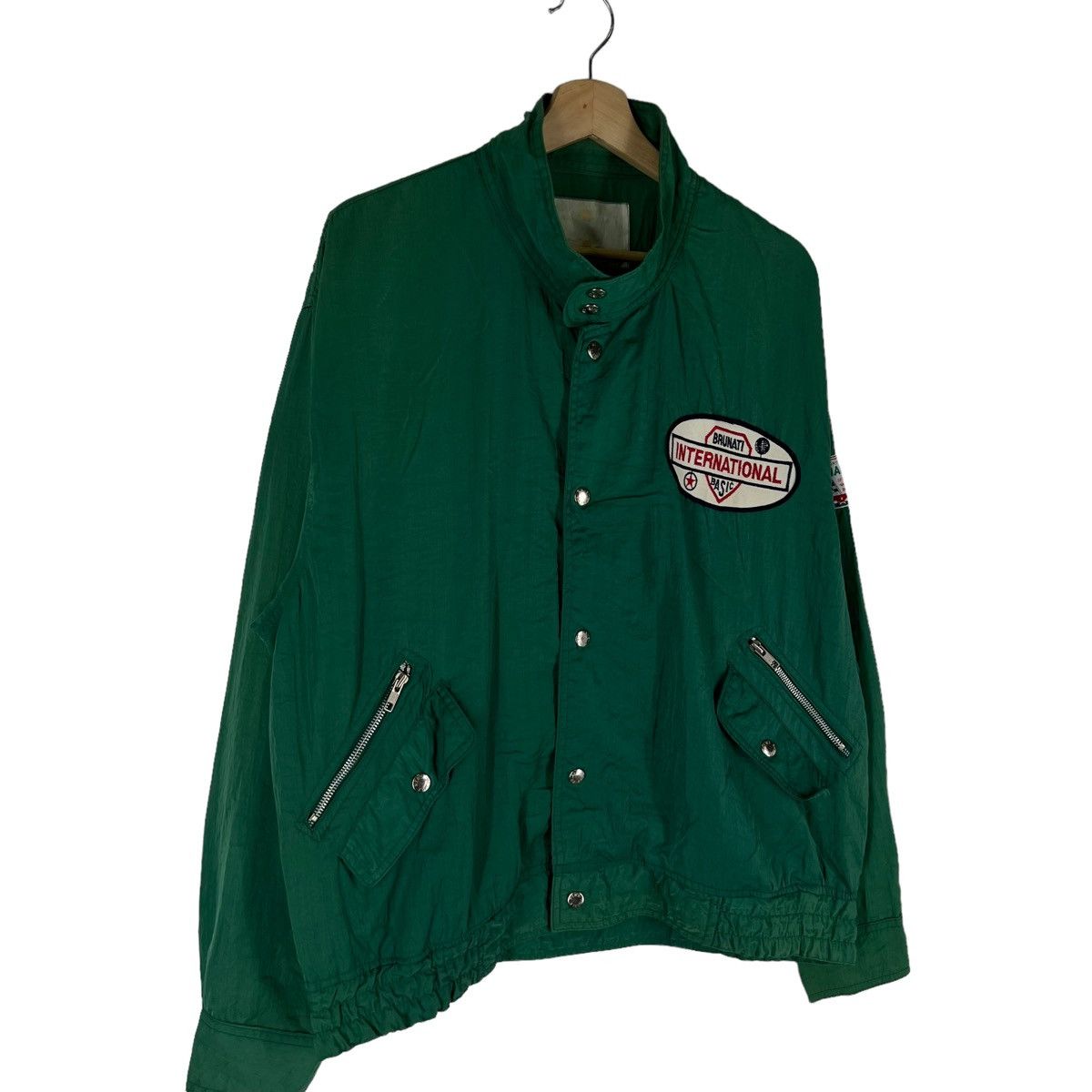 Japanese Brand VINTAGE BOMBER JACKET BRUNATI INTERNATIONAL RACING SPORTS Size US L / EU 52-54 / 3 - 2 Thumbnail