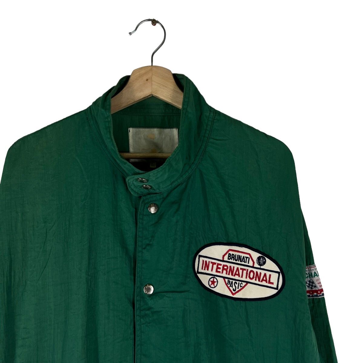 Japanese Brand VINTAGE BOMBER JACKET BRUNATI INTERNATIONAL RACING SPORTS Size US L / EU 52-54 / 3 - 3 Thumbnail