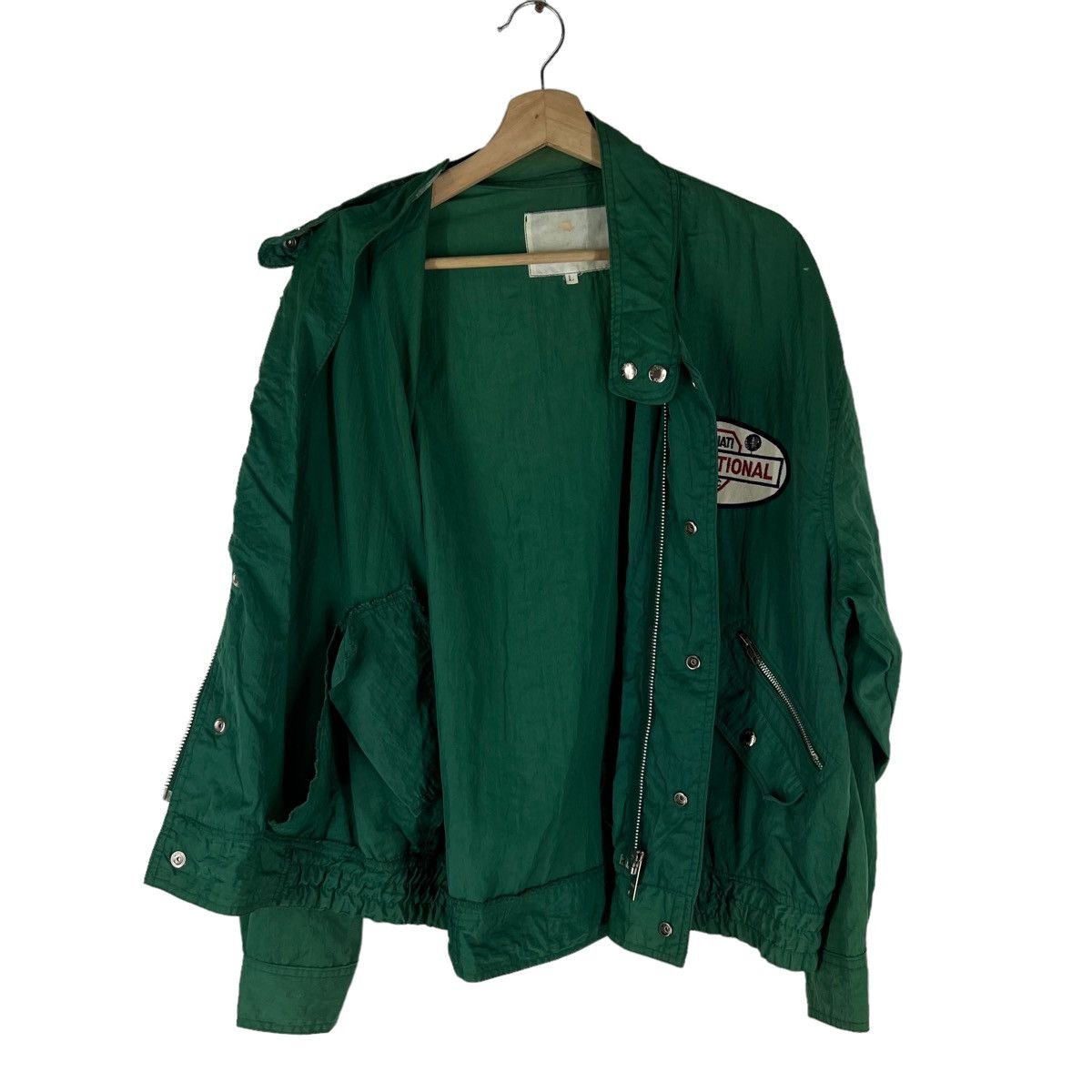 Japanese Brand VINTAGE BOMBER JACKET BRUNATI INTERNATIONAL RACING SPORTS Size US L / EU 52-54 / 3 - 7 Thumbnail