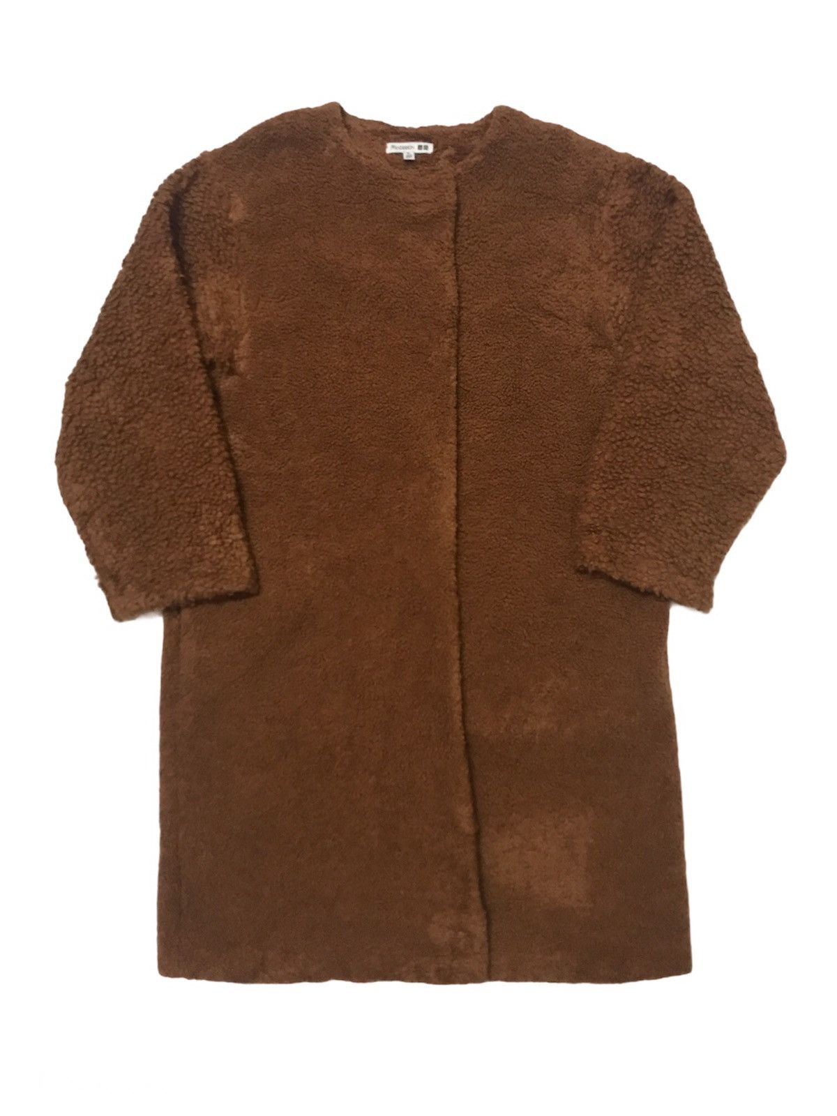 JW Anderson × Uniqlo Pile Lined Fleece Collarless Coat Size XL / US 12-14 / IT 48-50 - 2 Thumbnail