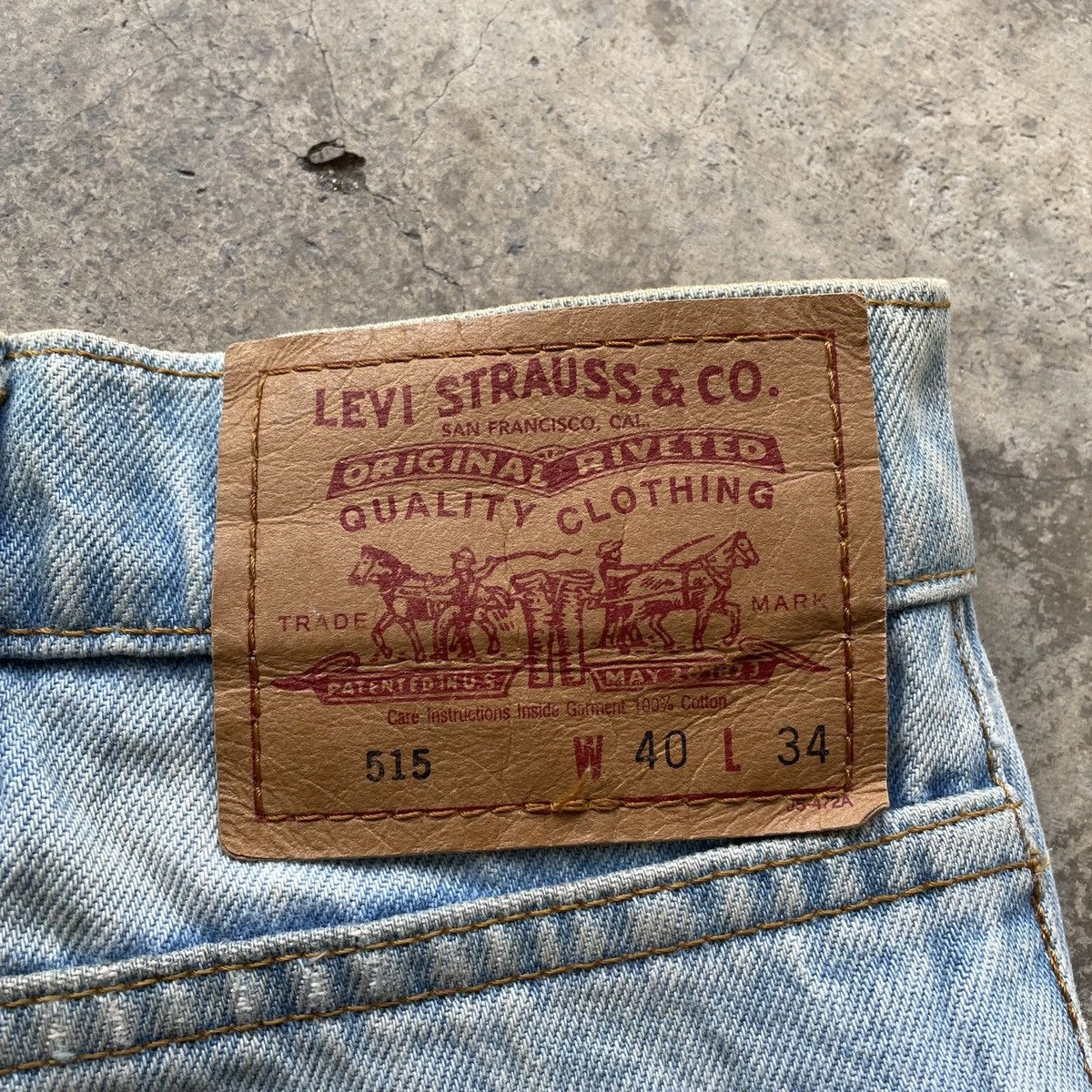 Levi's W37x31.5🔥 Vintage Levi’s 515 Faded Denim Jeans Pants Size US 37 - 9 Thumbnail