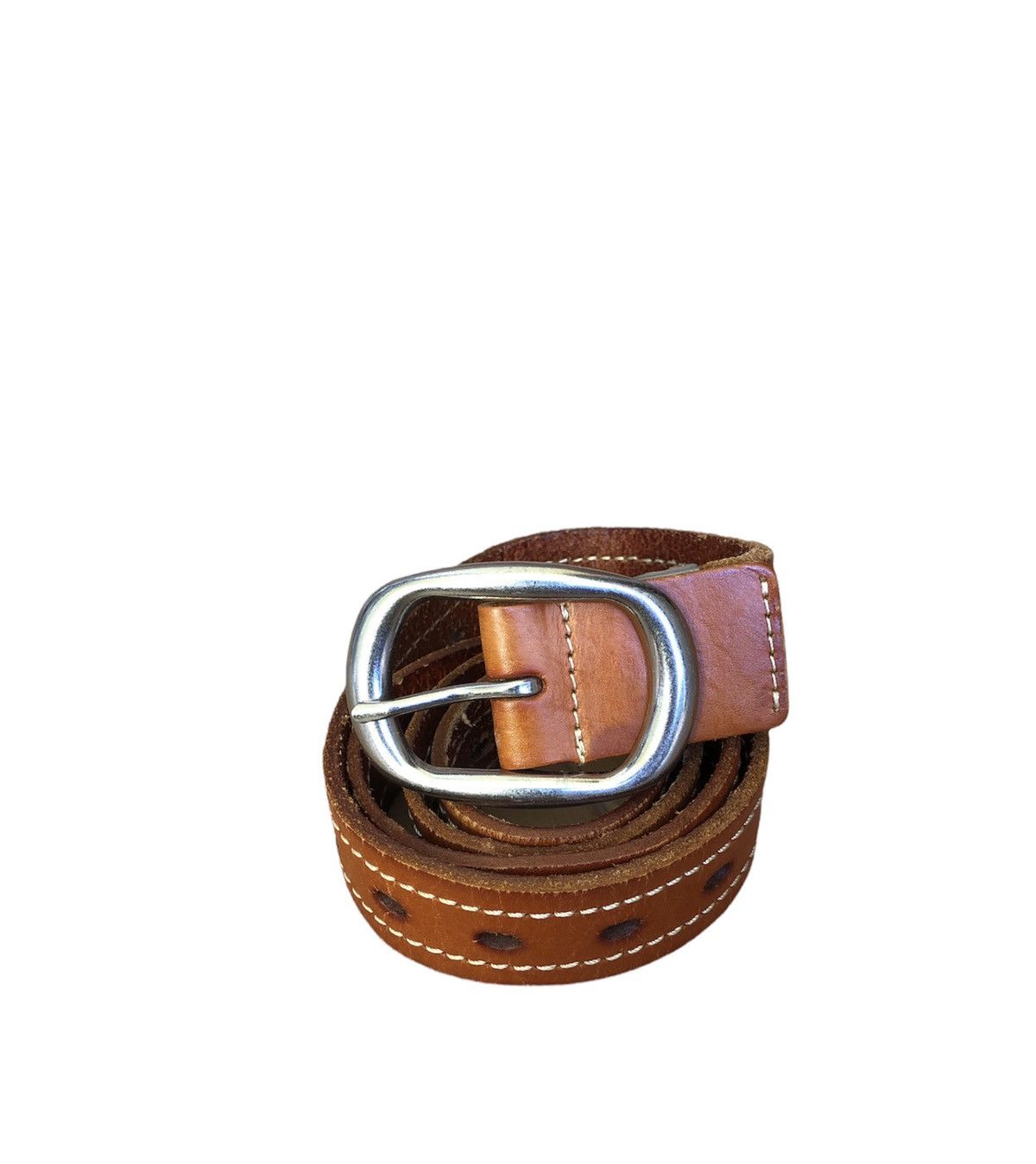 Leather × Vintage Vintage Leather Cowboy Fashion Buckle Belt Size ONE SIZE - 1 Thumbnail
