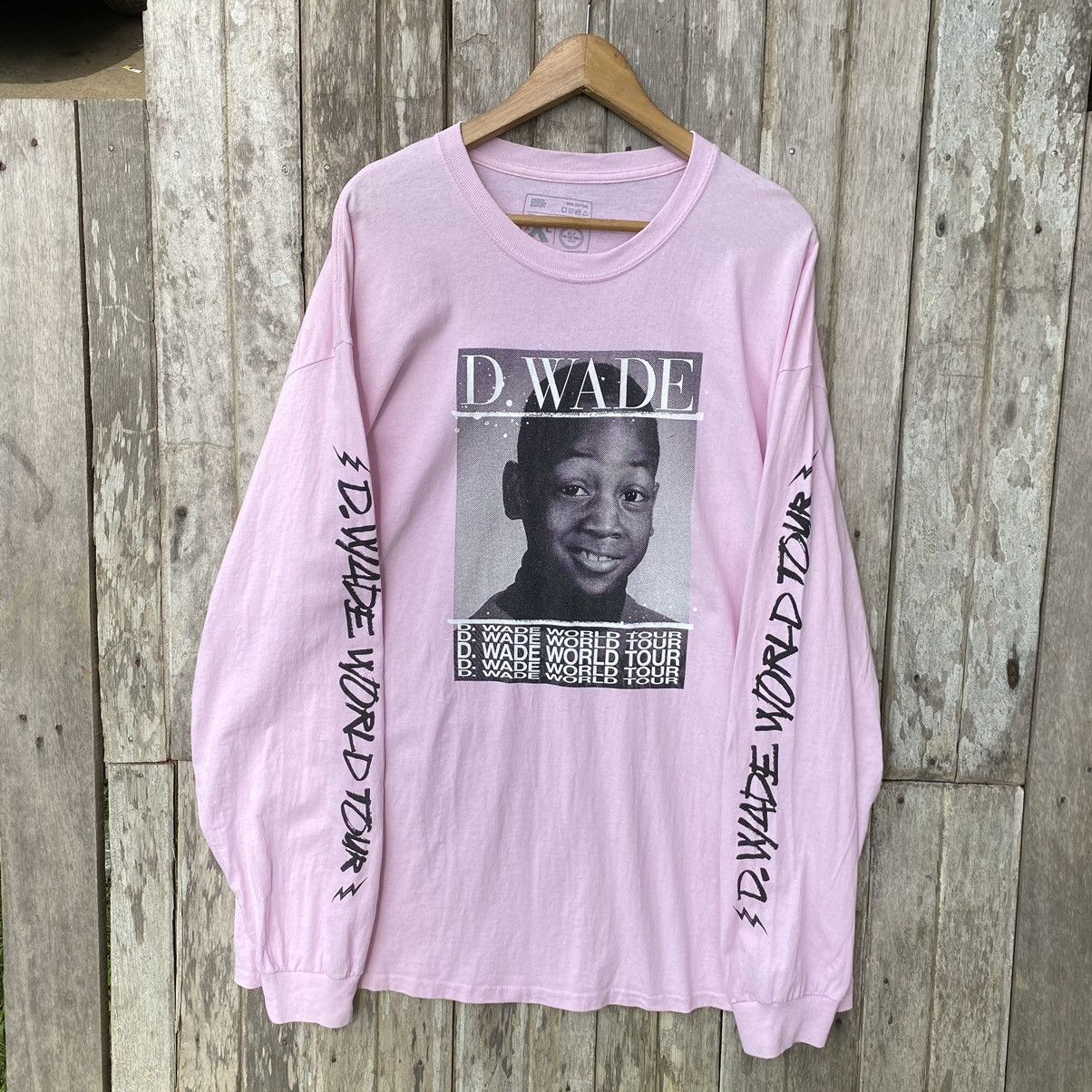 NBA D. Wade World Tour LS THRASHED ERD GRUNGE TEE Size US XXL / EU 58 / 5 - 1 Thumbnail
