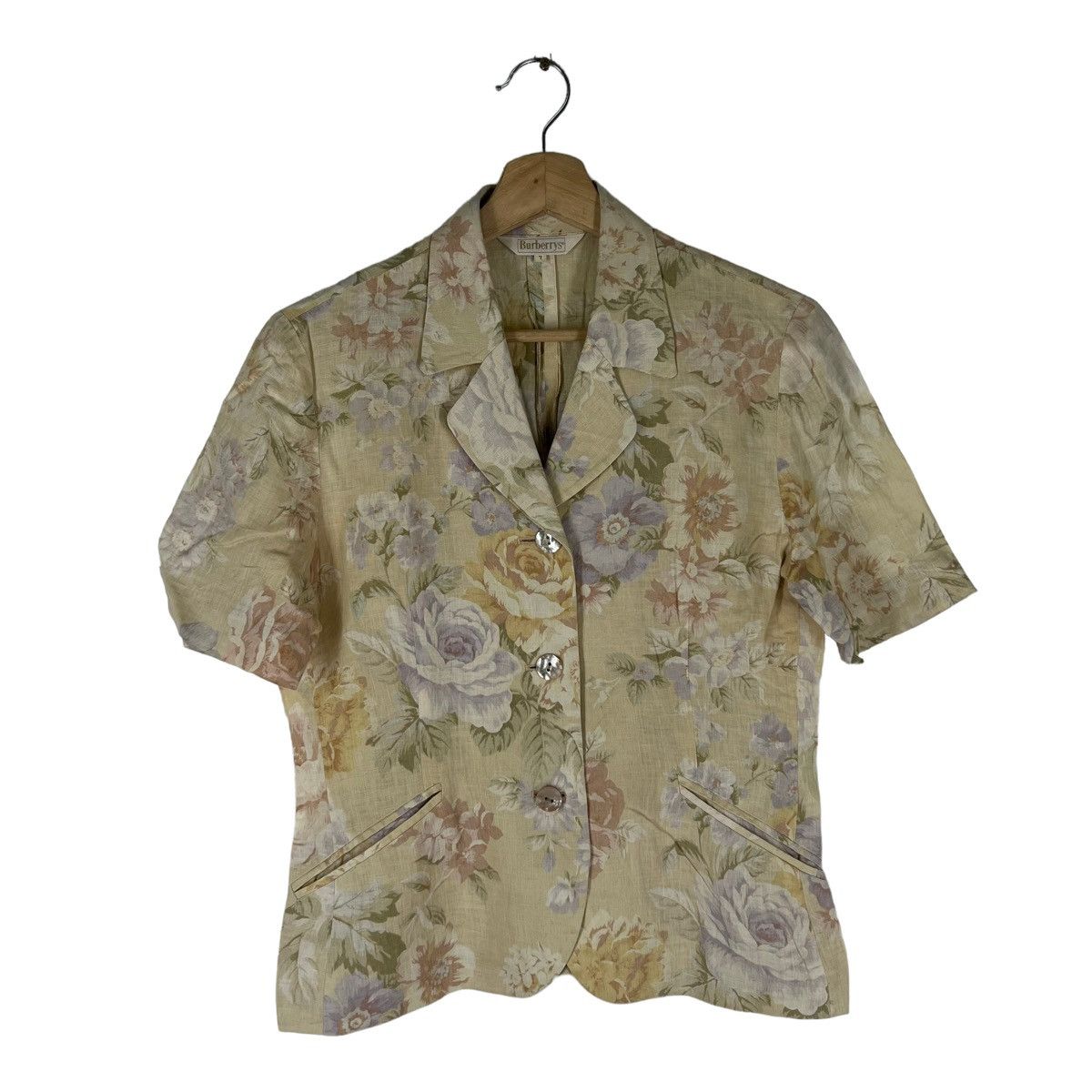 Burberry VINTAGE BURBERRYS CROPPED JACKET OVER PRINT FLOWER Size S / US 4 / IT 40 - 1 Thumbnail