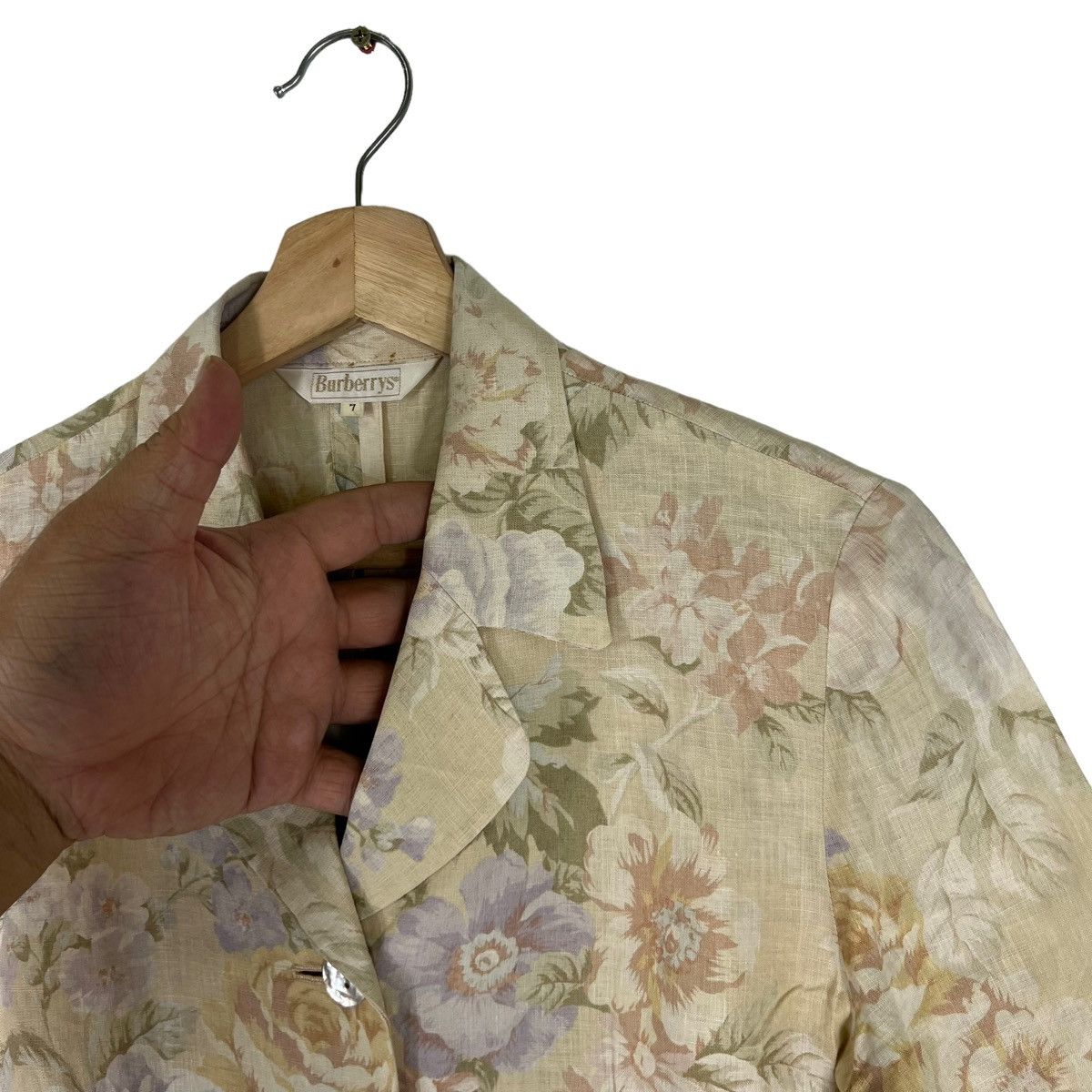 Burberry VINTAGE BURBERRYS CROPPED JACKET OVER PRINT FLOWER Size S / US 4 / IT 40 - 2 Thumbnail