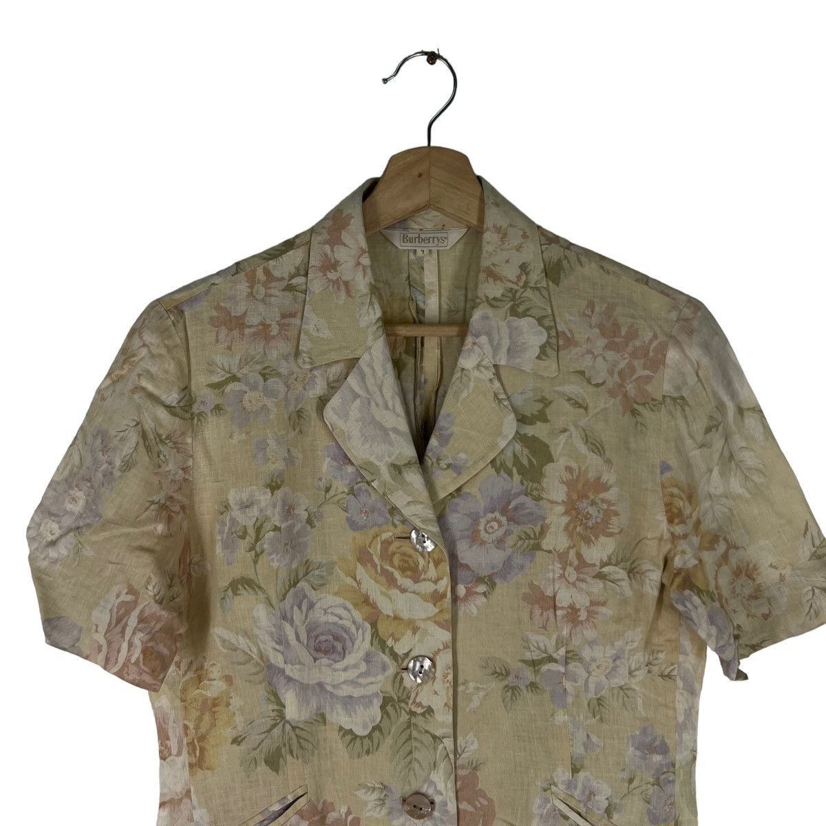 Burberry VINTAGE BURBERRYS CROPPED JACKET OVER PRINT FLOWER Size S / US 4 / IT 40 - 3 Thumbnail