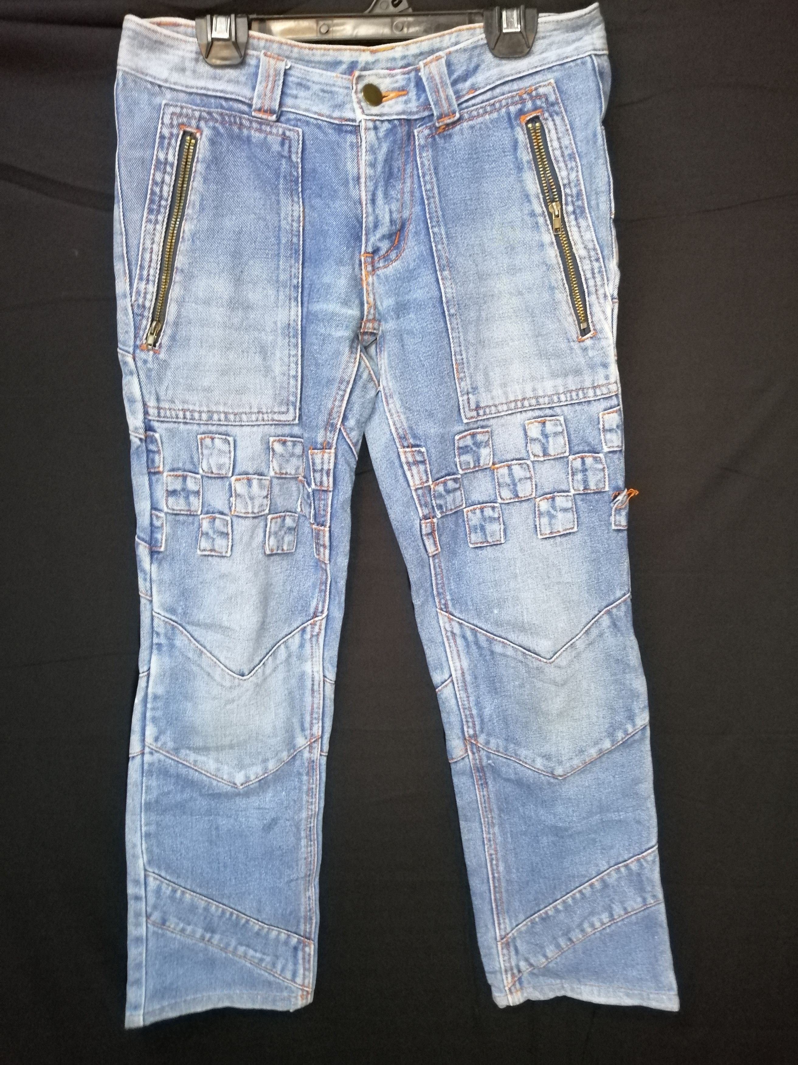 Japanese Brand Patches Jean Slim Fit Like Hysteric Glamor Kapital Size US 28 / EU 44 - 1 Thumbnail