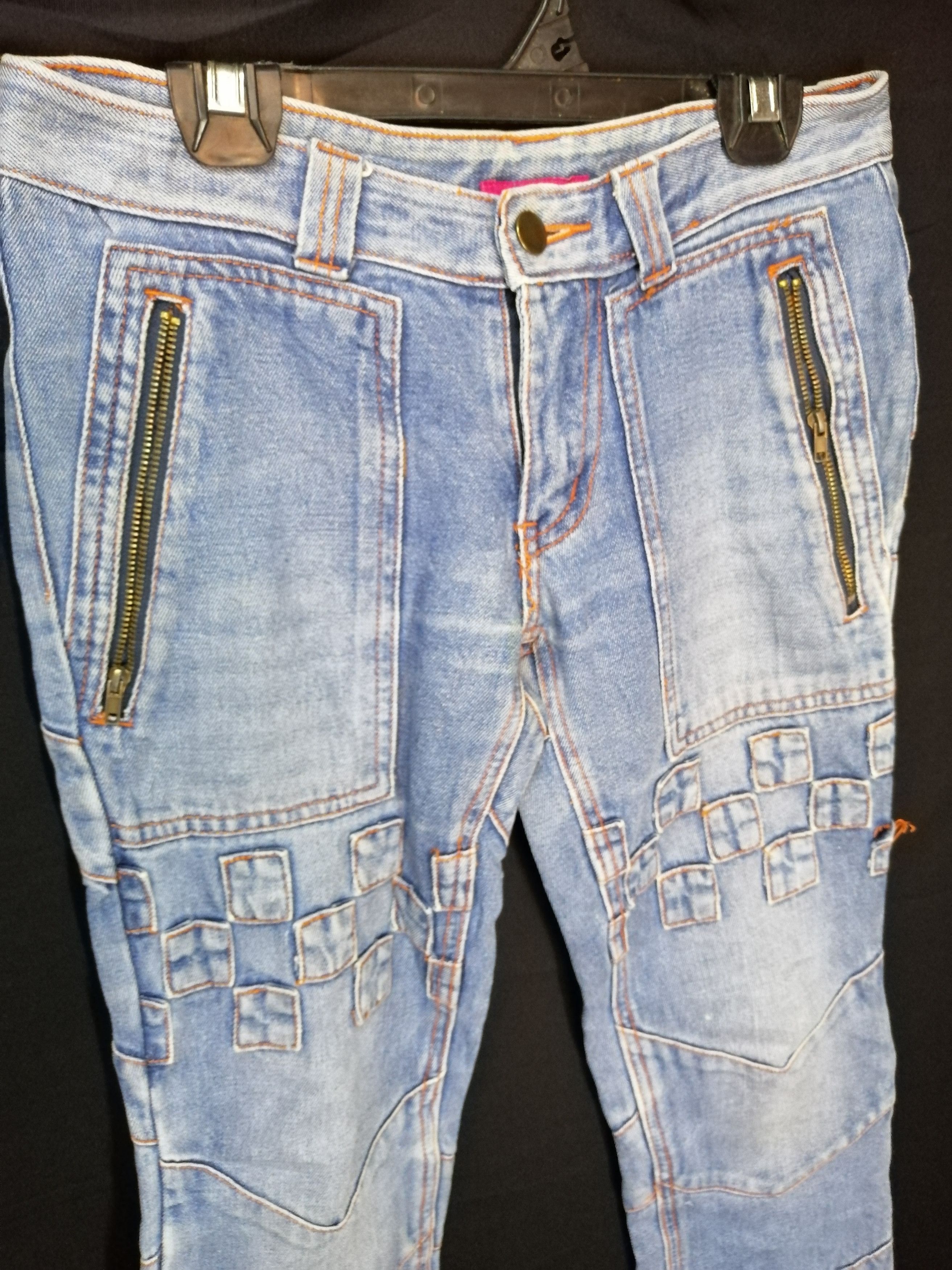 Japanese Brand Patches Jean Slim Fit Like Hysteric Glamor Kapital Size US 28 / EU 44 - 2 Thumbnail