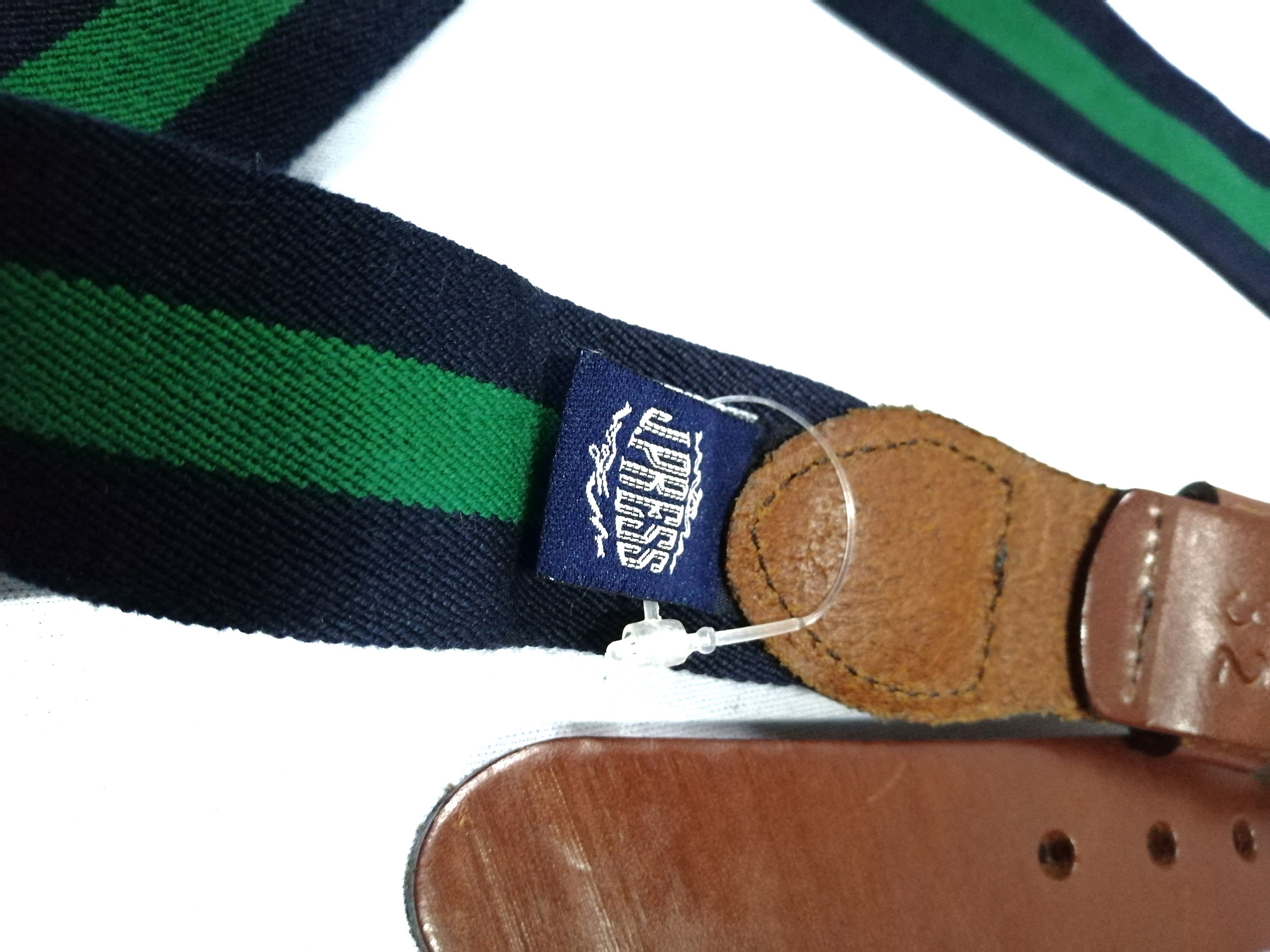 J. Press × Other J press Leather Belt Stripes Gold Brass Buckle Size ONE SIZE - 3 Thumbnail