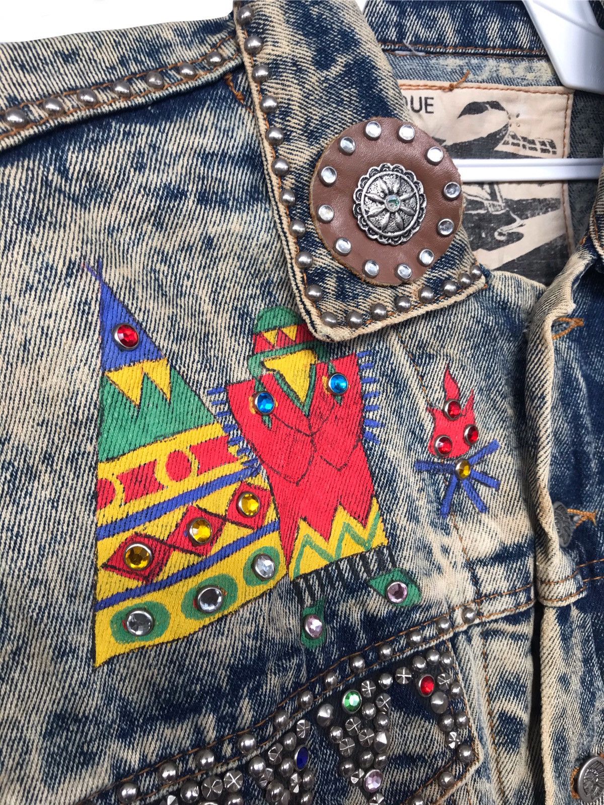 Vintage VTG Acid Wash Custom Painting Art & Studed Apache Jacket Size US M / EU 48-50 / 2 - 7 Thumbnail