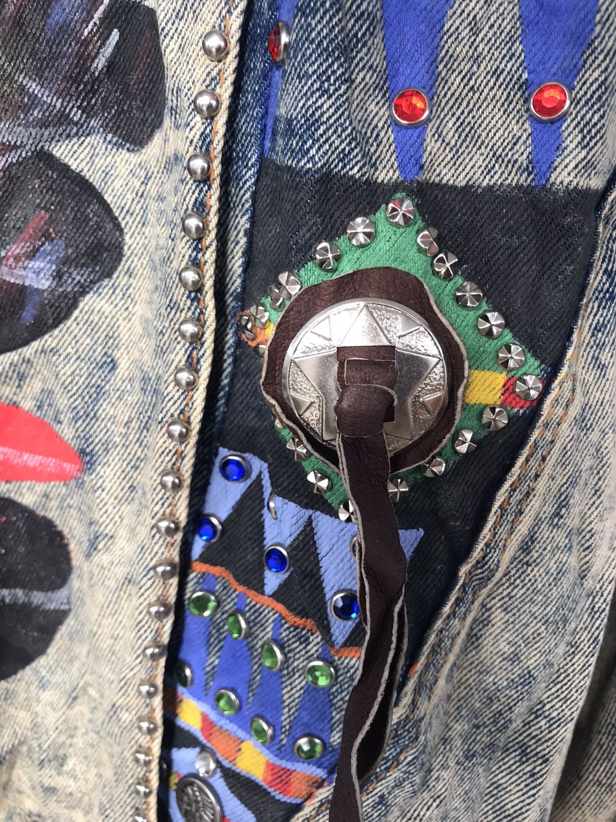 Vintage VTG Acid Wash Custom Painting Art & Studed Apache Jacket Size US M / EU 48-50 / 2 - 16 Thumbnail