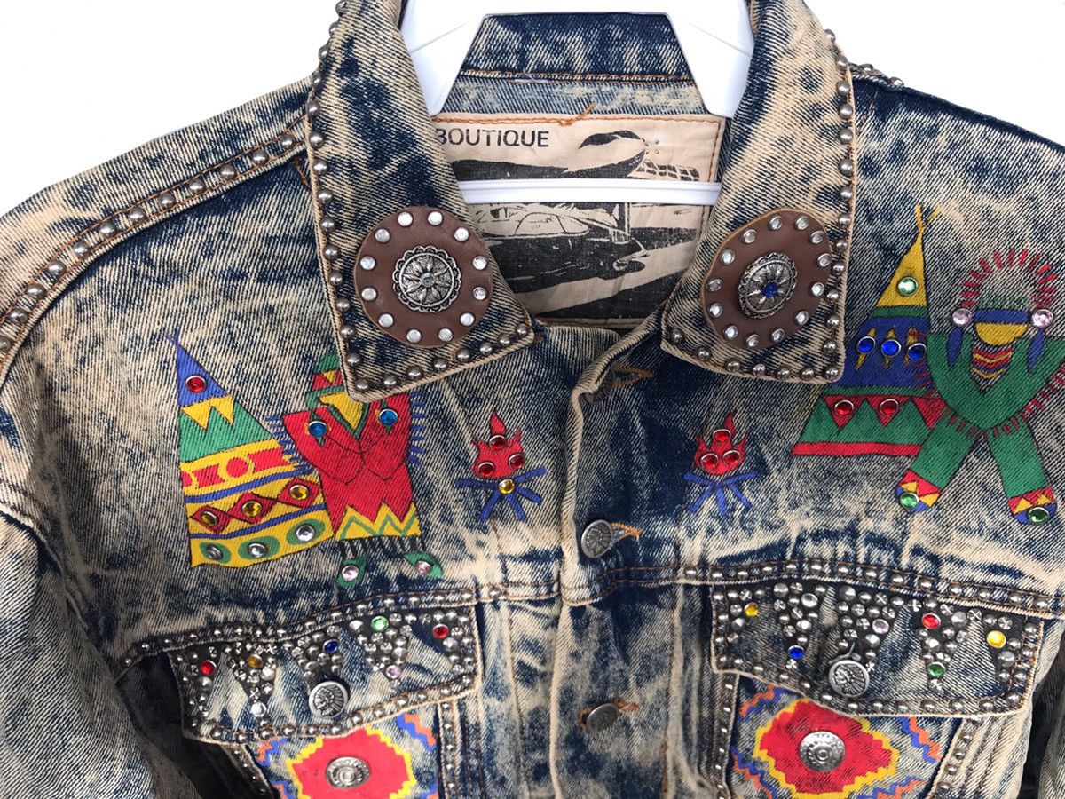 Vintage VTG Acid Wash Custom Painting Art & Studed Apache Jacket Size US M / EU 48-50 / 2 - 6 Thumbnail