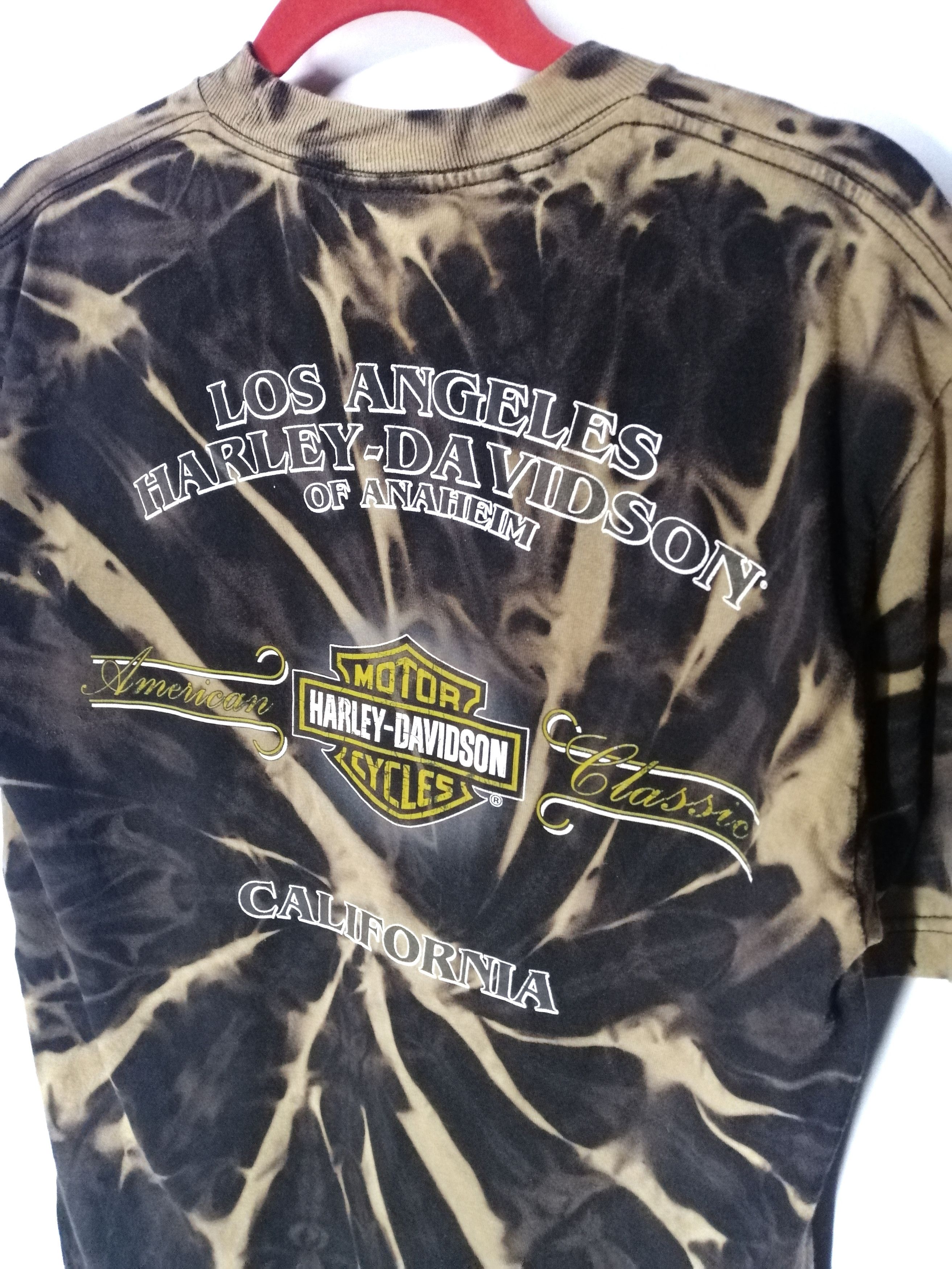 Harley Davidson × Other × Vintage Vintage Harley Davidson Los Angeles Tie Dye Acid Wash Size US M / EU 48-50 / 2 - 2 Thumbnail