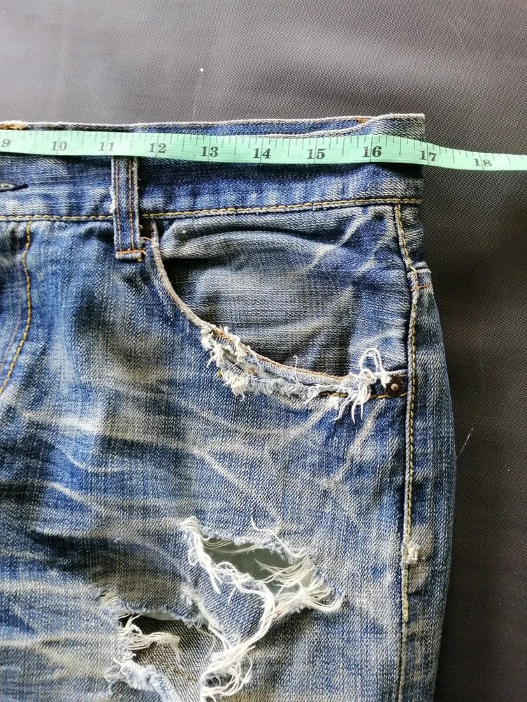 Global Work × Japanese Brand Global Work Selvedge Patches Design Straight Fit Size US 33 - 9 Thumbnail