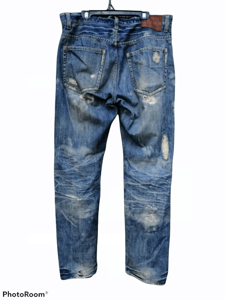 Global Work × Japanese Brand Global Work Selvedge Patches Design Straight Fit Size US 33 - 4 Thumbnail