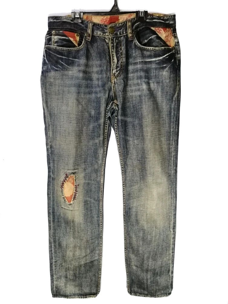 Japanese Brand Japanese Takeo Kikuchi Destroyed Denim Straight Size US 34 / EU 50 - 1 Thumbnail