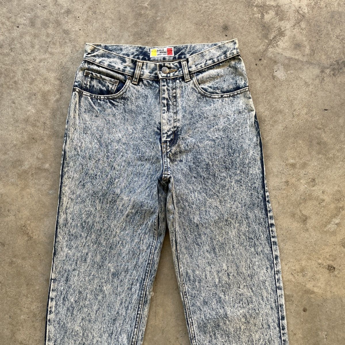 Vintage W27x33💥 Vintage Gold Rush Faded Denim Jeans Pants Size US 27 - 3 Thumbnail