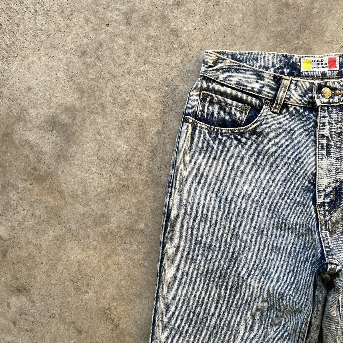 Vintage W27x33💥 Vintage Gold Rush Faded Denim Jeans Pants Size US 27 - 4 Thumbnail