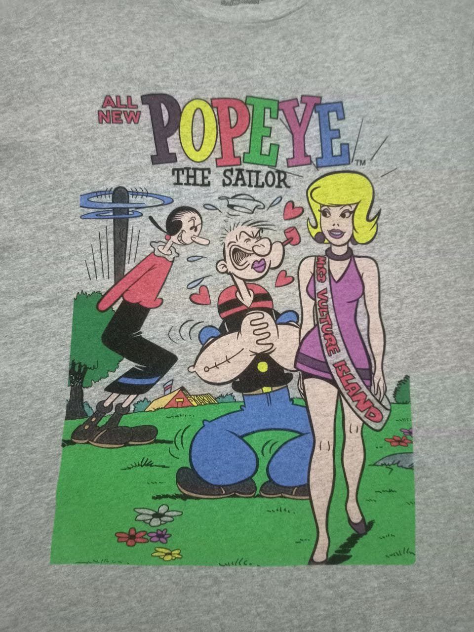Cartoon Network Popeye The Sailorman 3 Quarter|Evangelion|Bleach T Size US XL / EU 56 / 4 - 1 Thumbnail